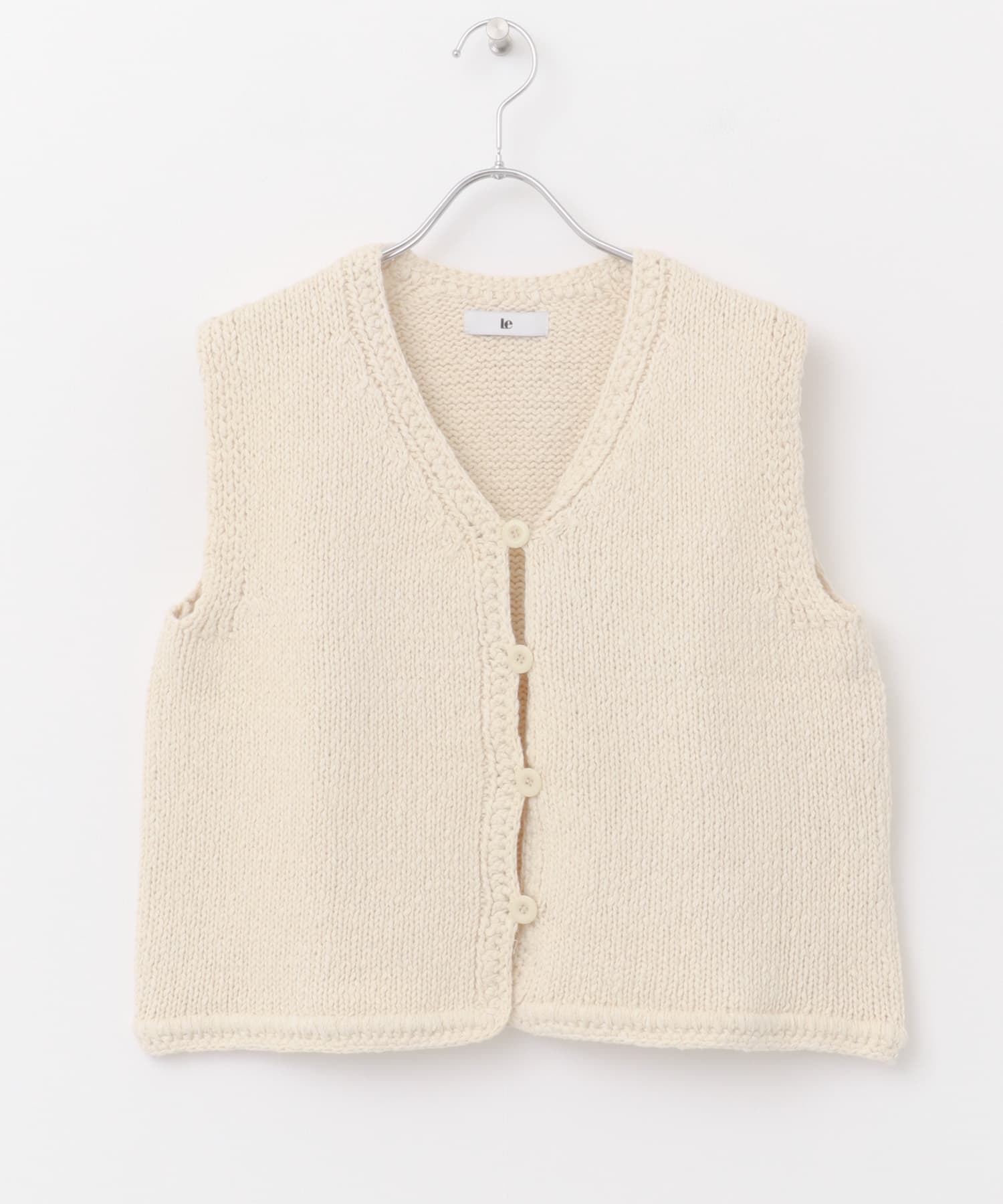 le　BELLE EPOQUE COTTON VEST ECRU FREE