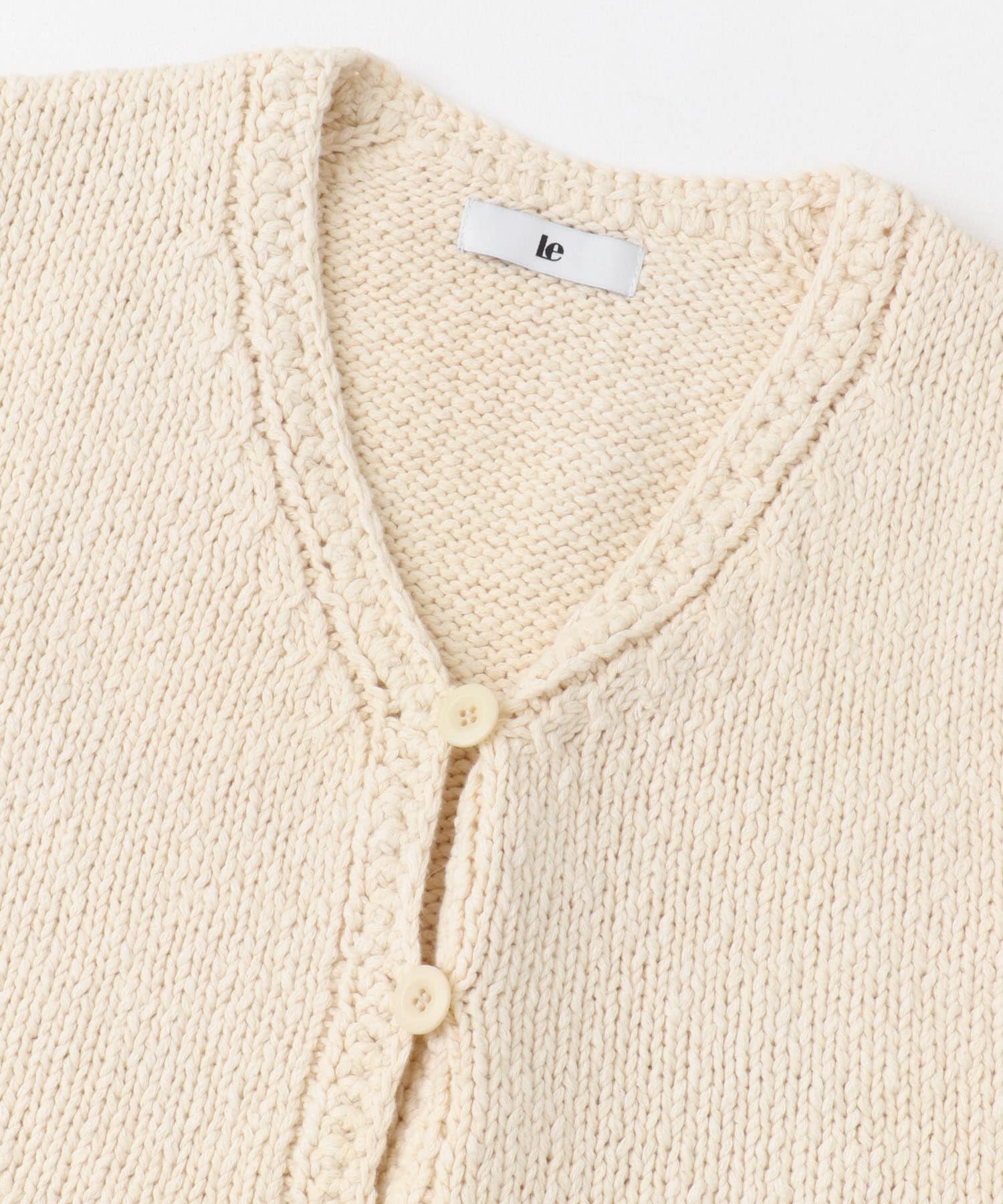 le　BELLE EPOQUE COTTON VEST ECRU FREE