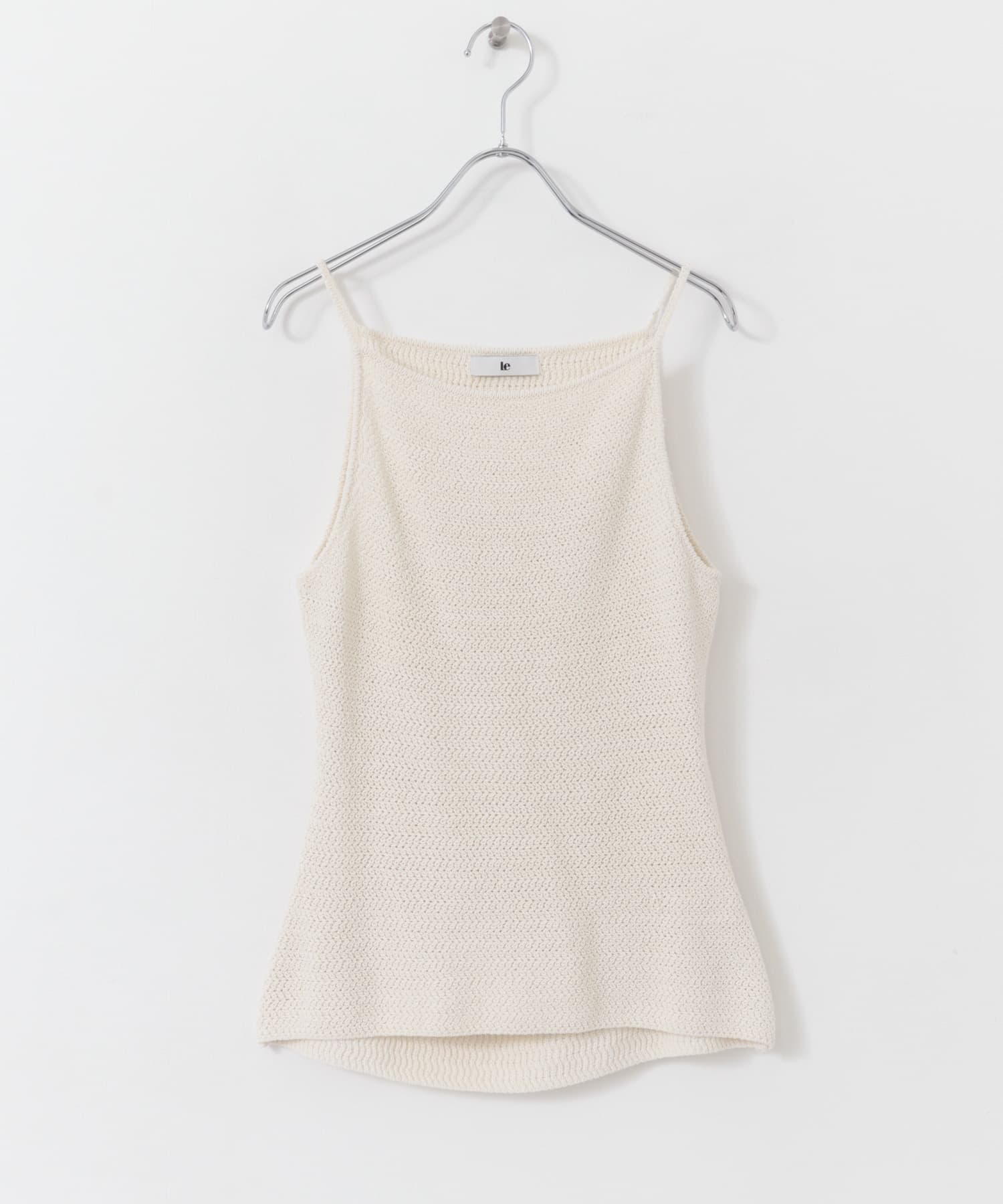 le　CROCHET BACKPOINT TOP ECRU FREE