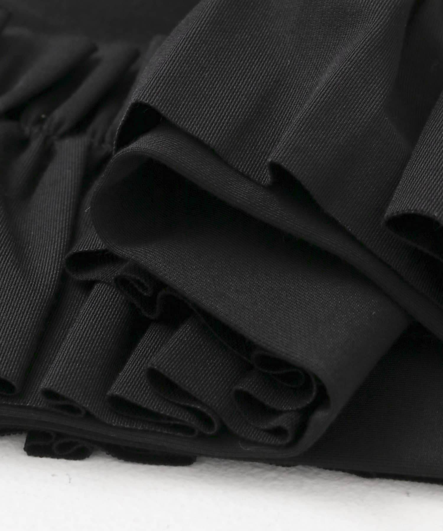 Mewl　ダブルフリルワイドパンツ BLACK FREE