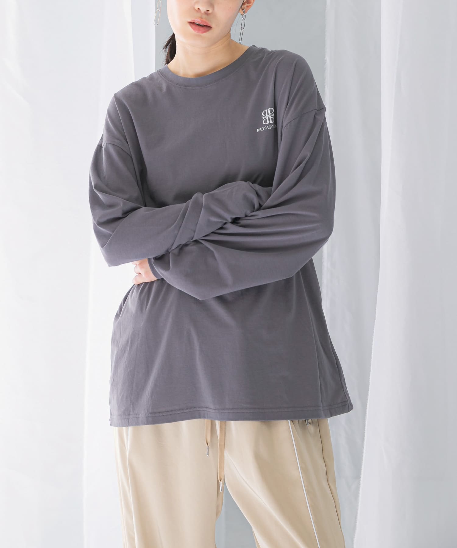 PROTAGONISTA Forlikeever Long T-shirts(FREE CHARCOAL): トップス