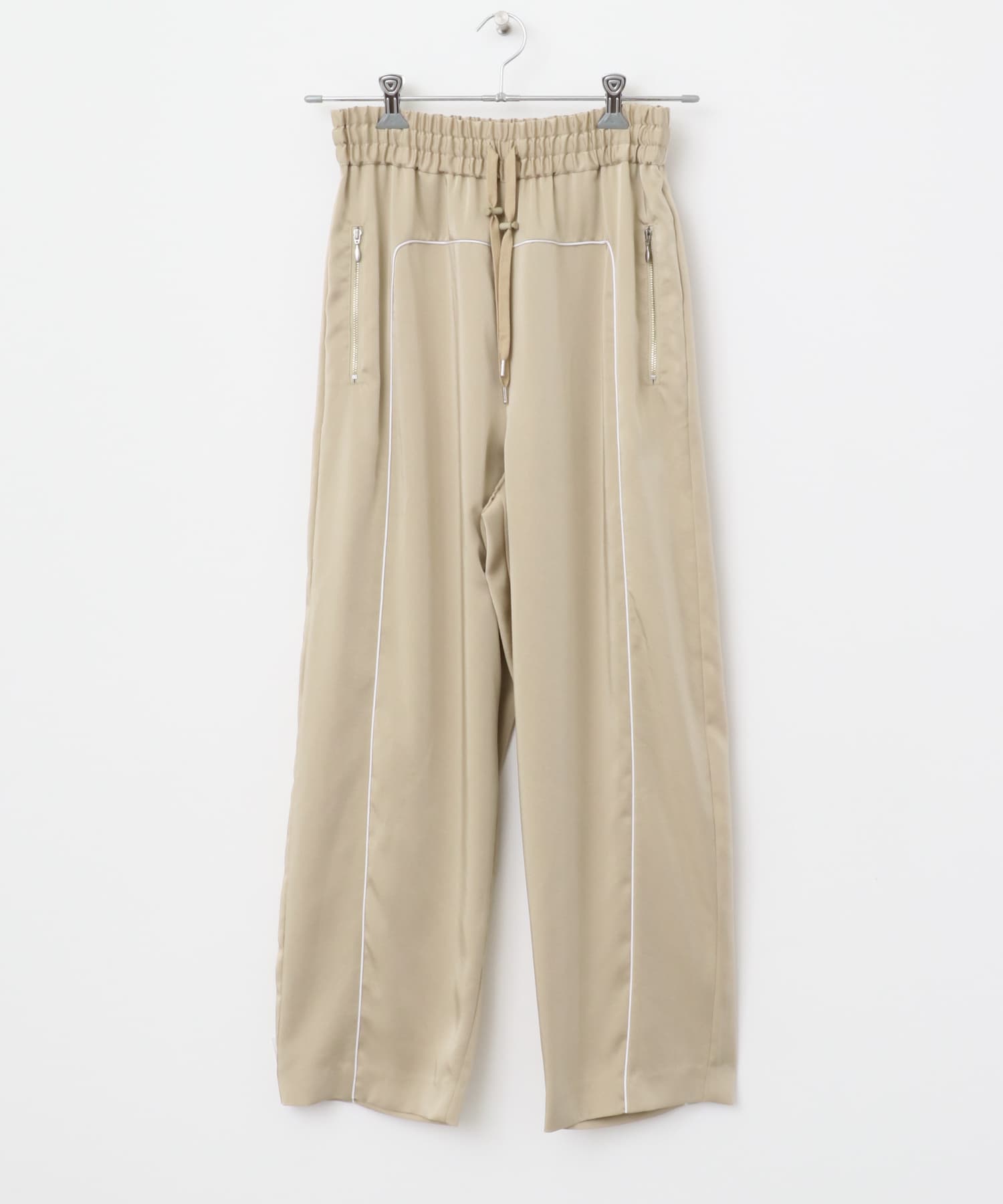 PROTAGONISTA　Satin Line Pants BEIGE FREE