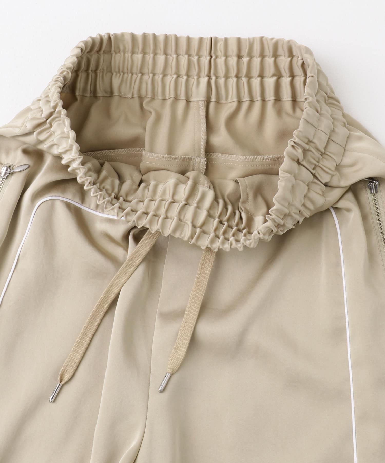 PROTAGONISTA　Satin Line Pants BEIGE FREE