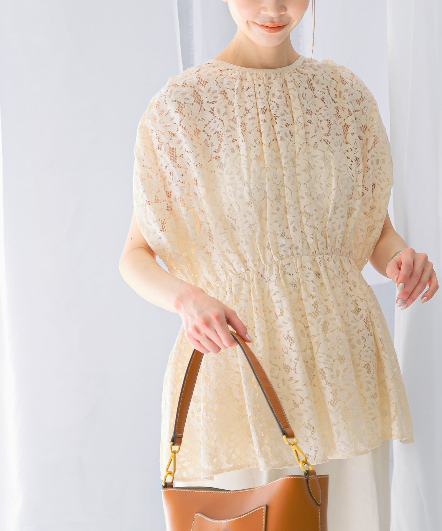 normment　BOTANICAL LACE TUNIC