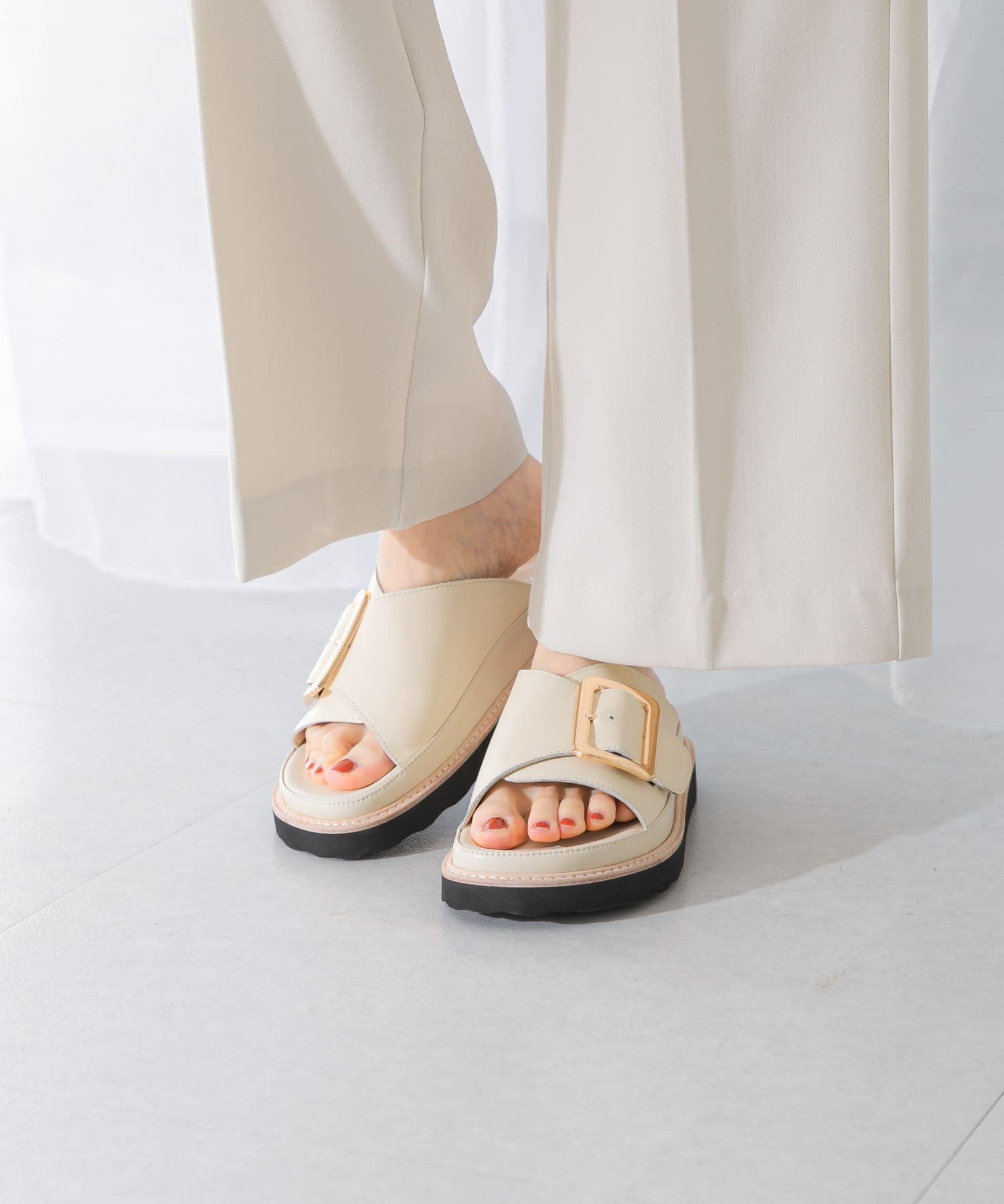 ワイドベルトサンダル OFFWHITE 37