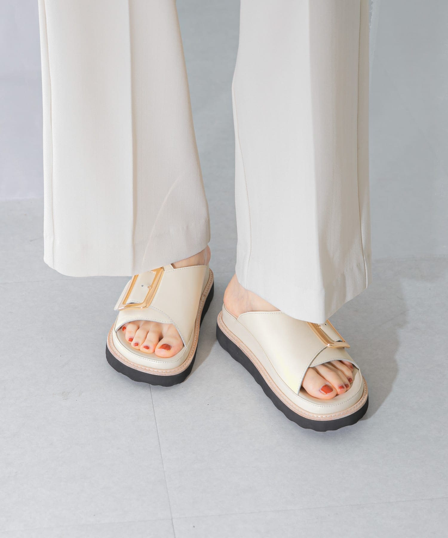 ワイドベルトサンダル OFFWHITE 37