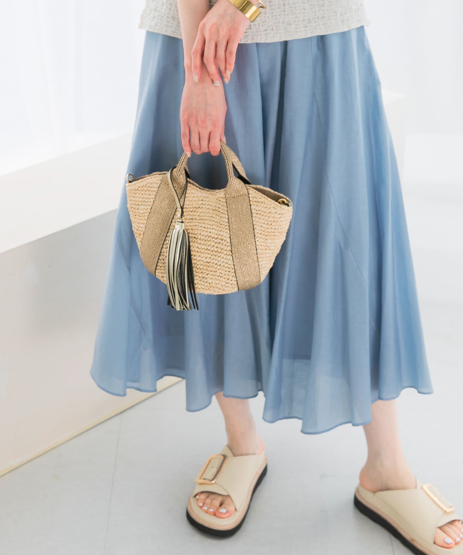 VIOLAd’ORO　ラフィア2WAYバッグ