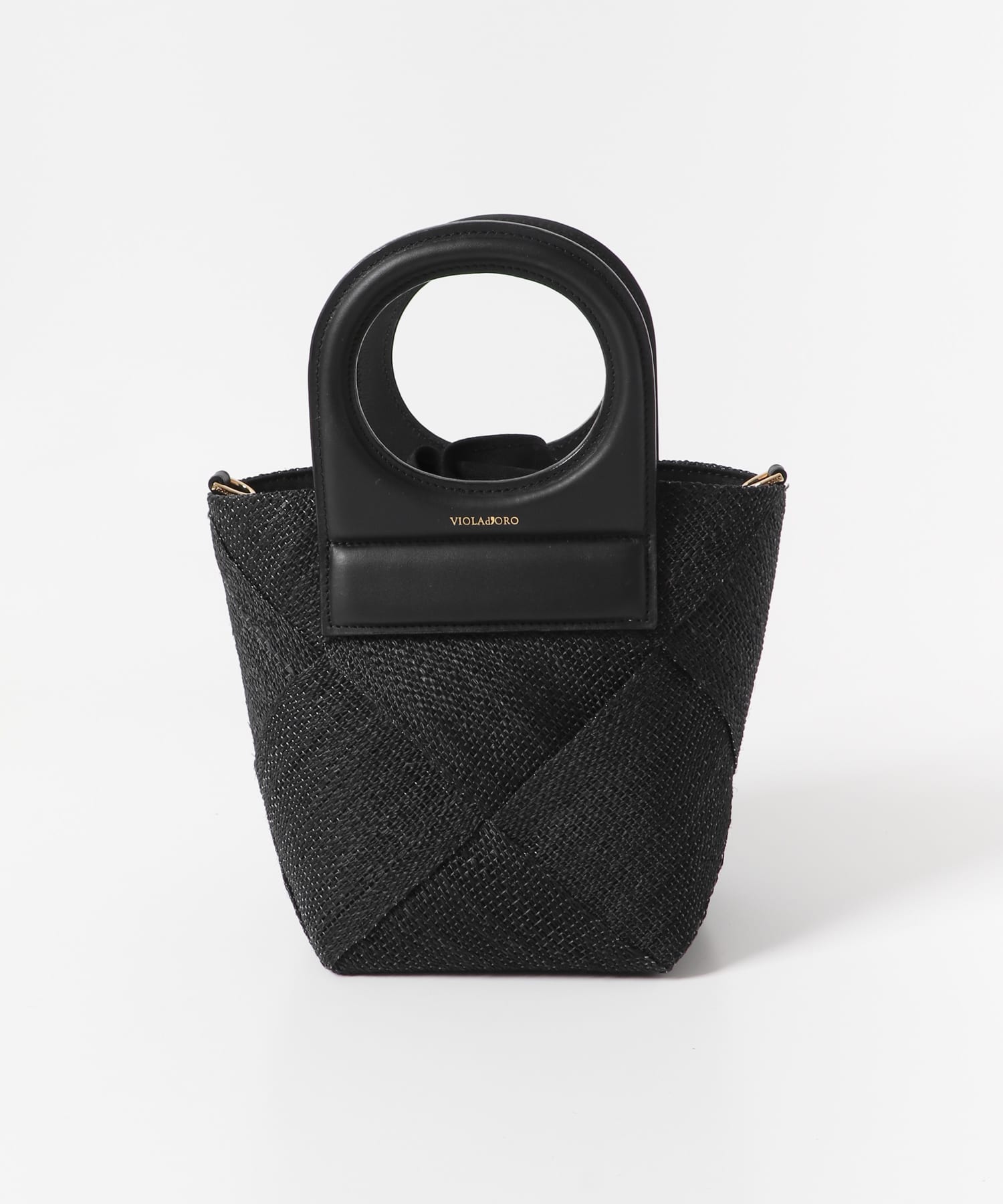 VIOLAd’ORO　アバカメッシュミニバッグ BLK BLK -