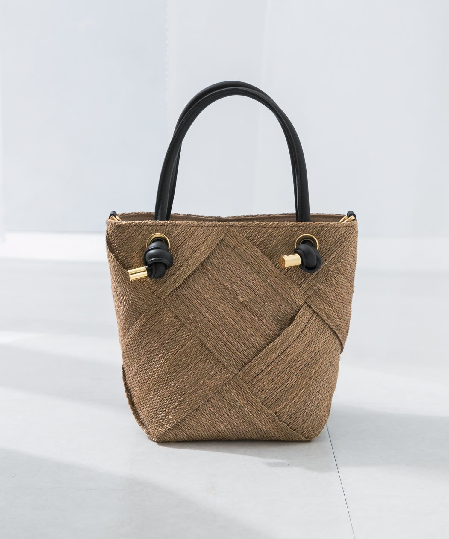 VIOLAd’ORO　アバカメッシュ2WAYバッグ WASH BROWN -
