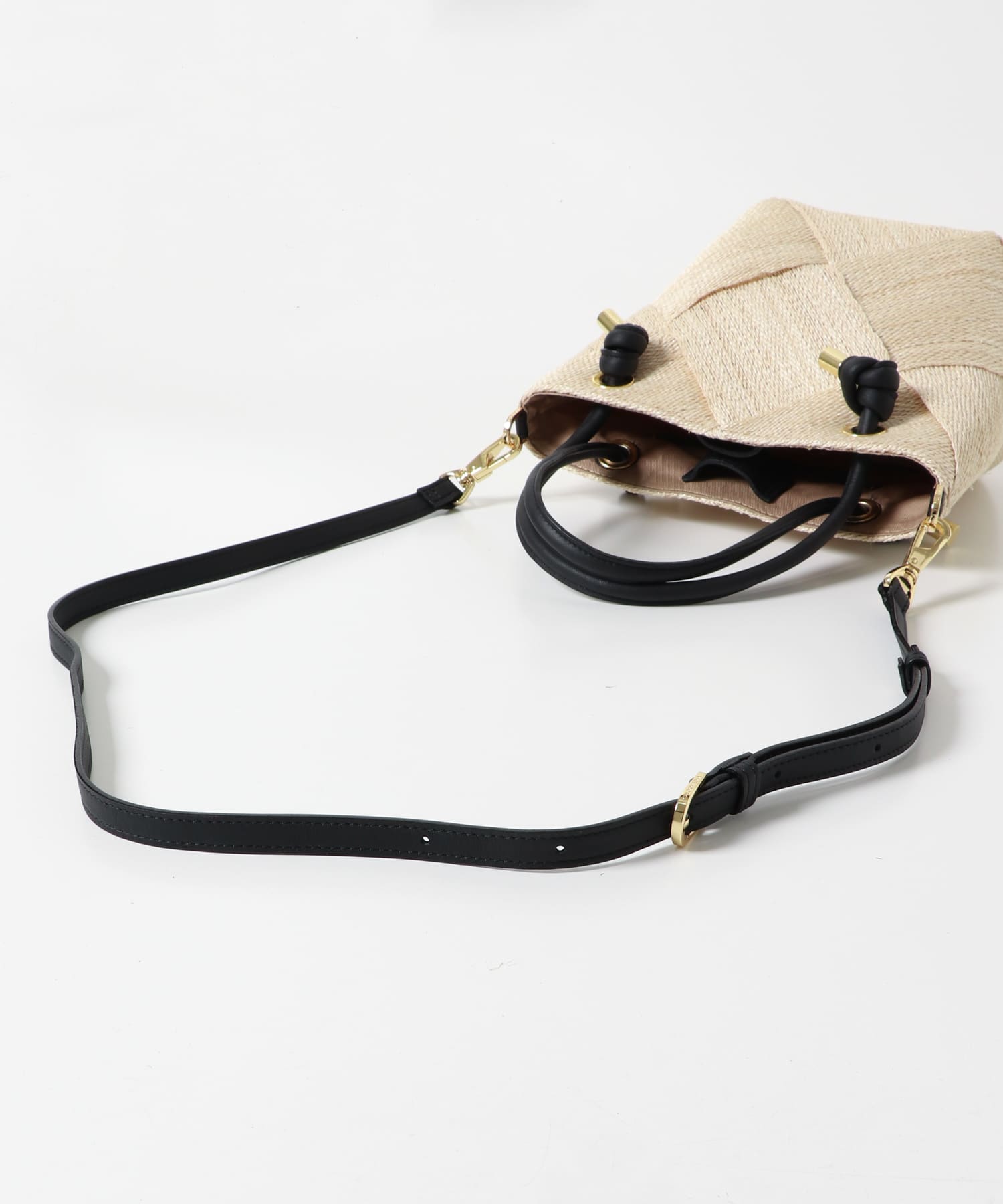 VIOLAd’ORO　アバカメッシュ2WAYバッグ NATU BLK -