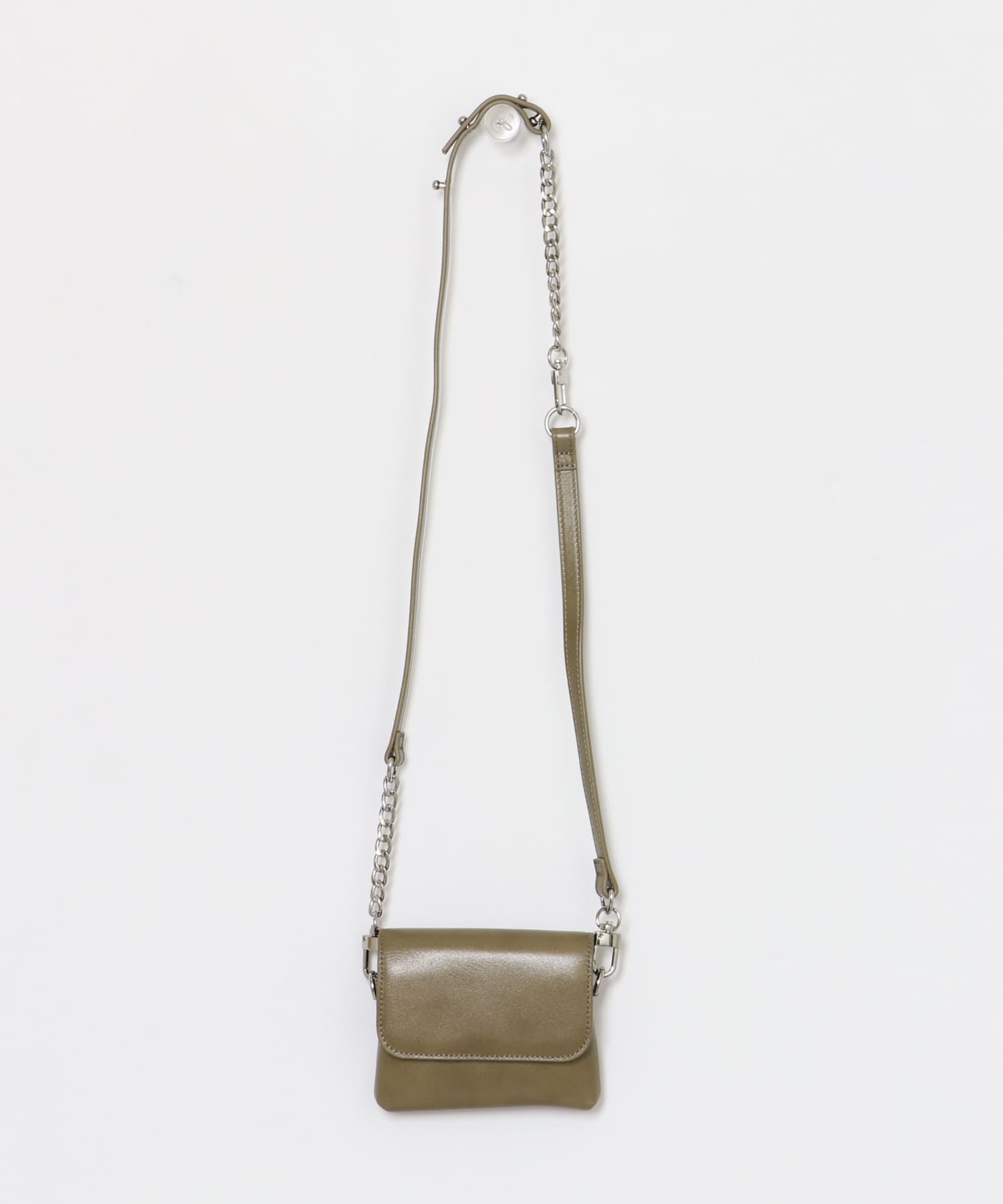 YENN　CHAIN BELT POUCH KHAKI FREE