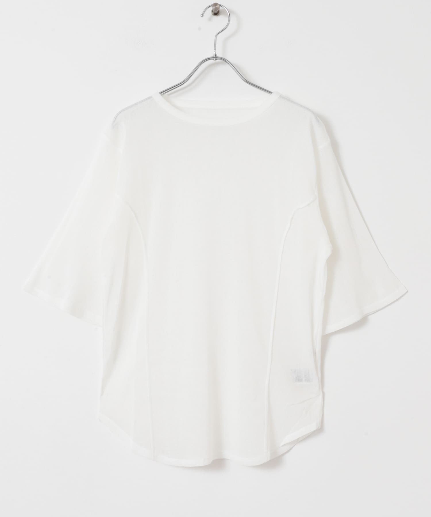 YENN　COTTON TULLE T-SHIRTS WHITE FREE