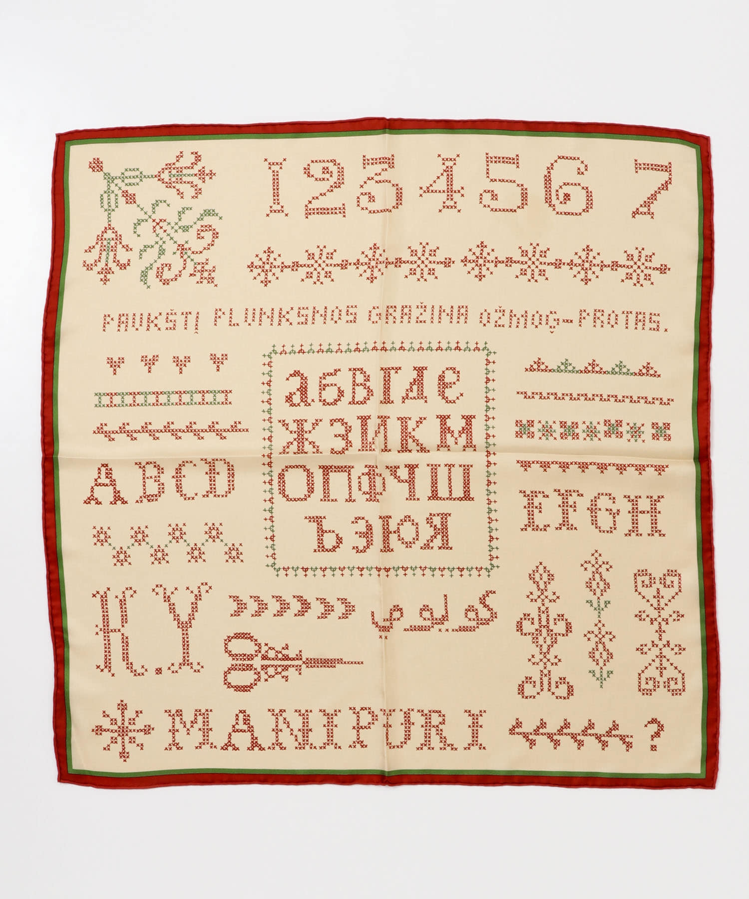 manipuri　65クロスステッチバンダナ