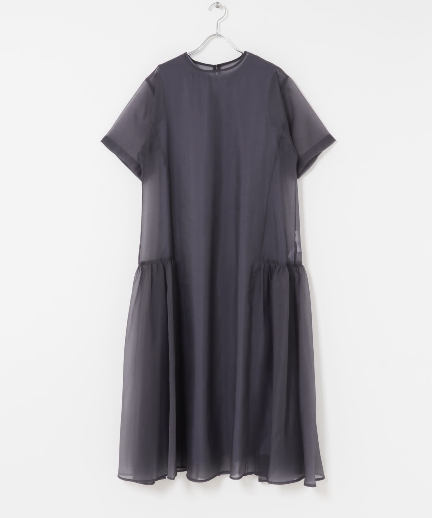 ELENDEEK　SHEER LAYERED CUT ONE-PIECE NVY 1