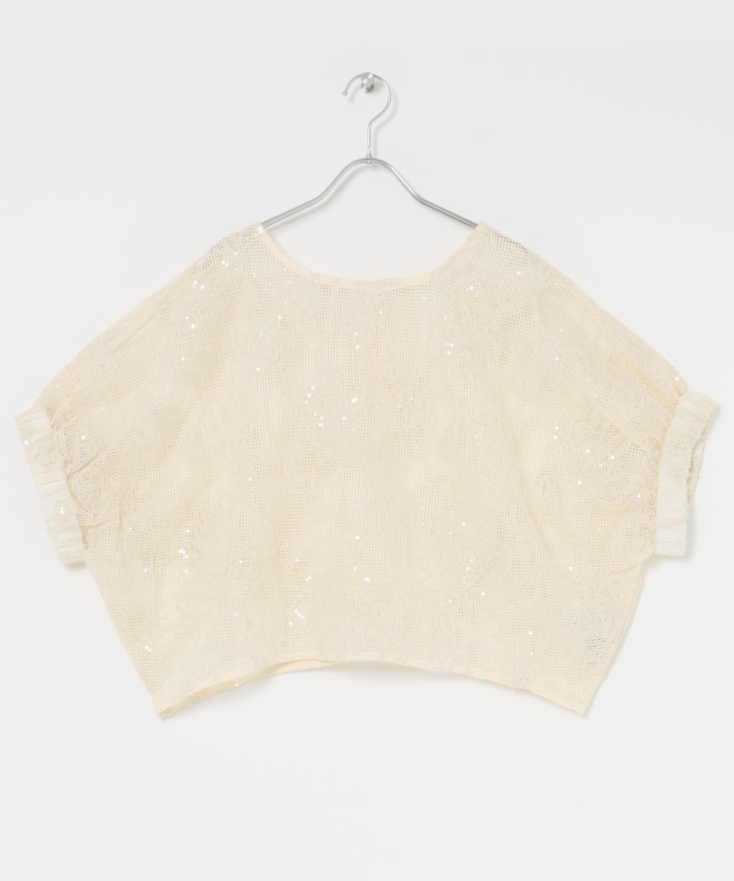 TORRAZZO DONNA　Botanical pattern spangle blouse IVORY FREE