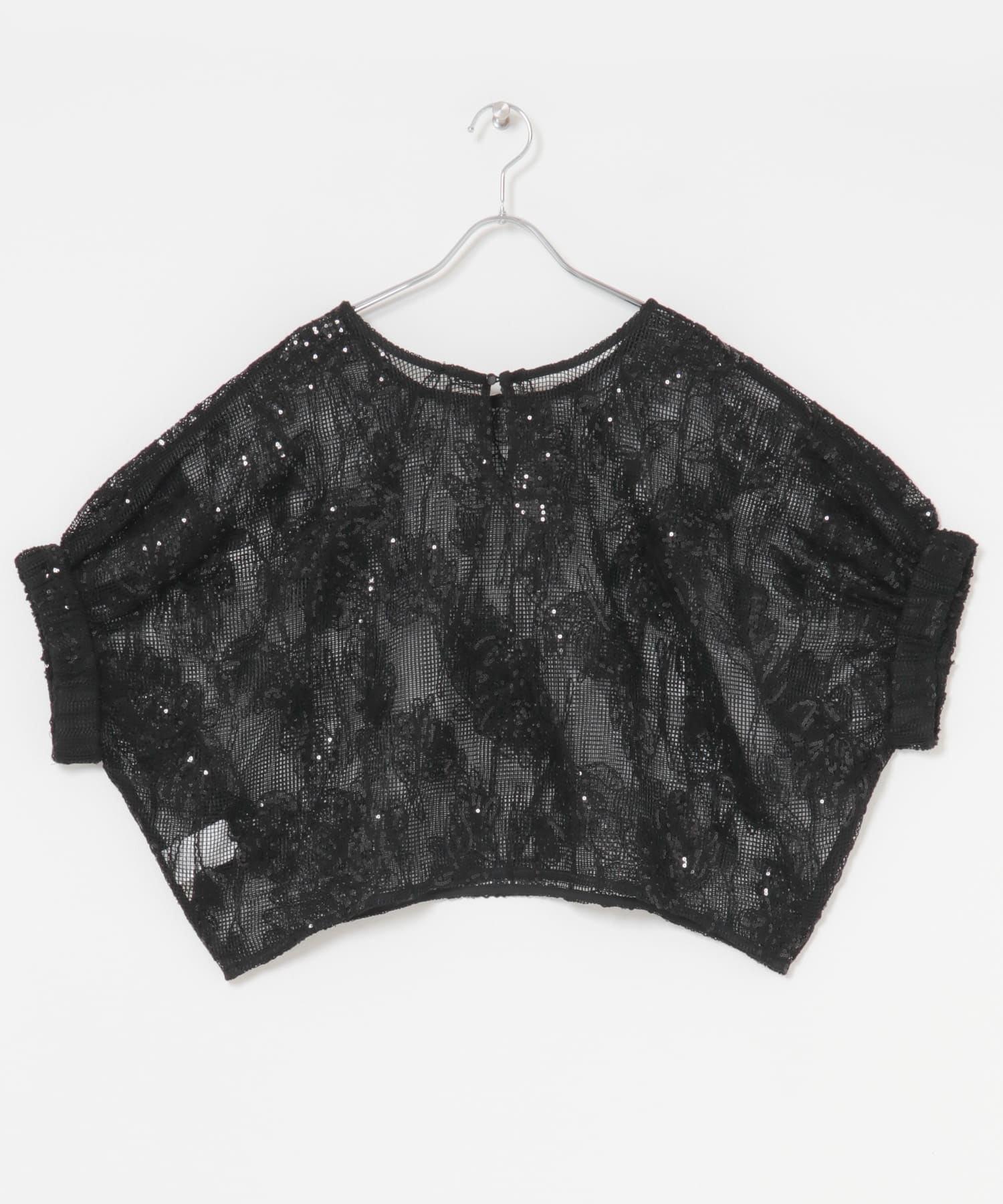 TORRAZZO DONNA　Botanical pattern spangle blouse BLACK FREE