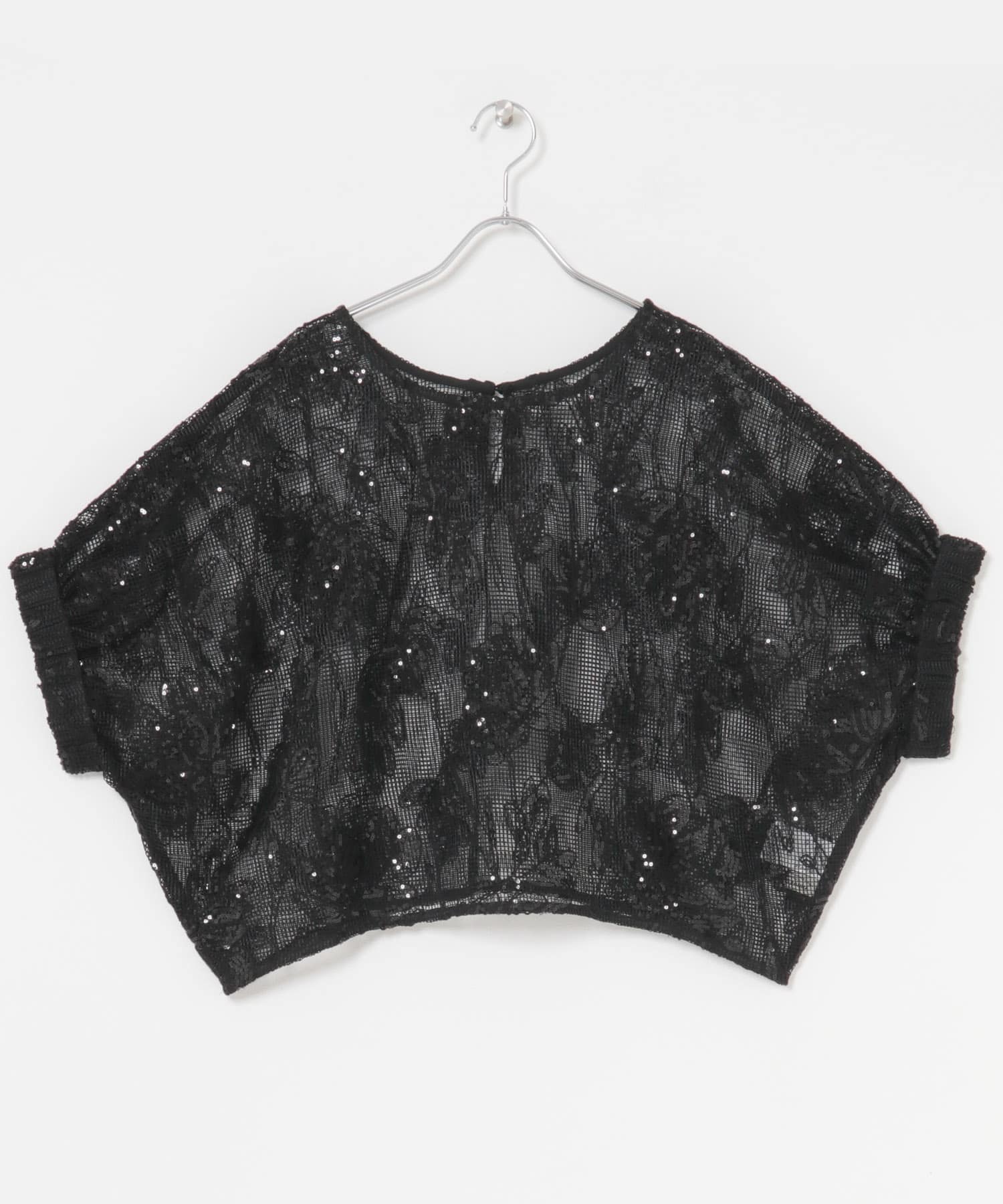 TORRAZZO DONNA　Botanical pattern spangle blouse BLACK FREE