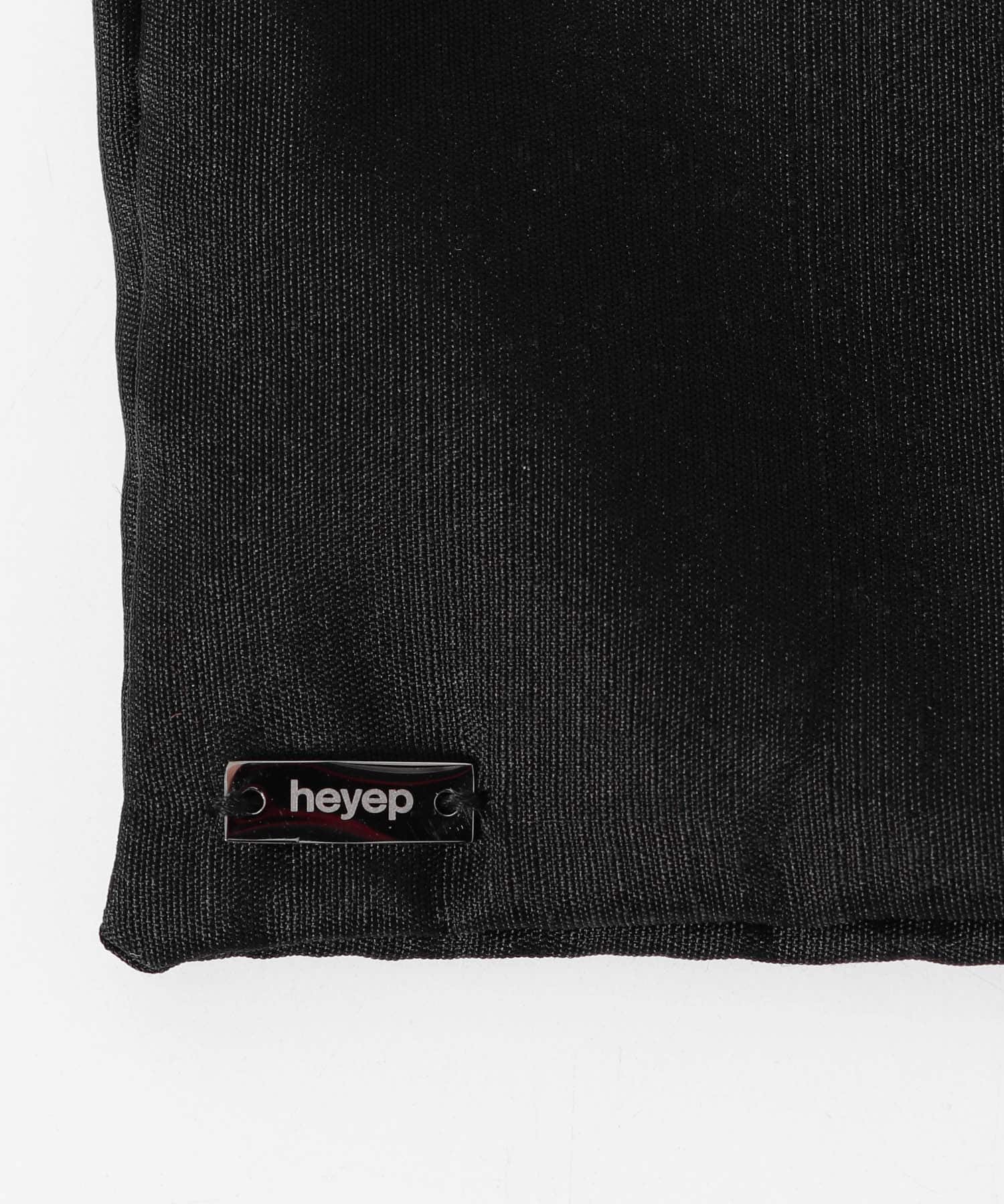 heyep　Silk Square Large Scrunchie BLACK -