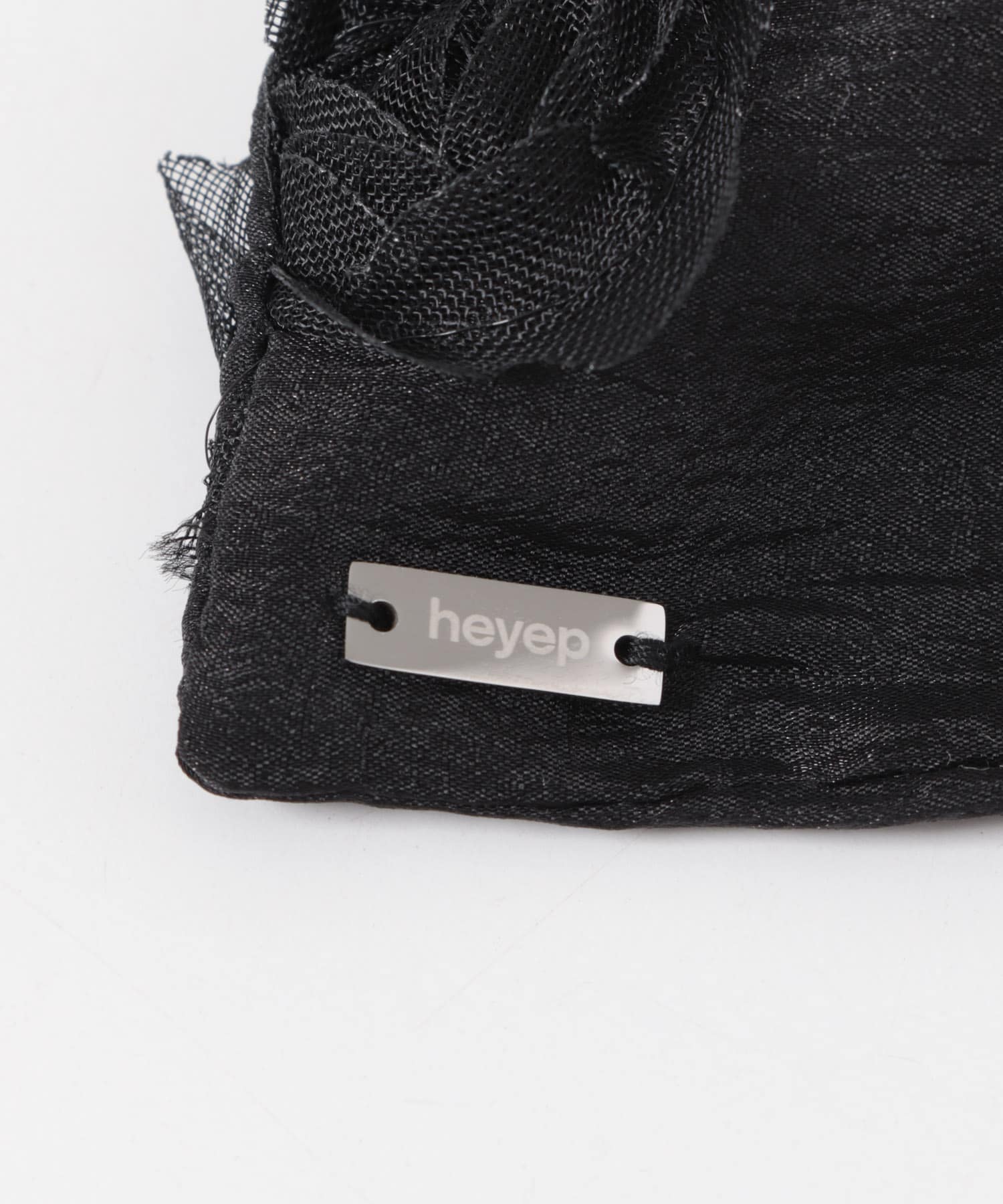heyep　Bloom Scrunchie Medium BLACK -