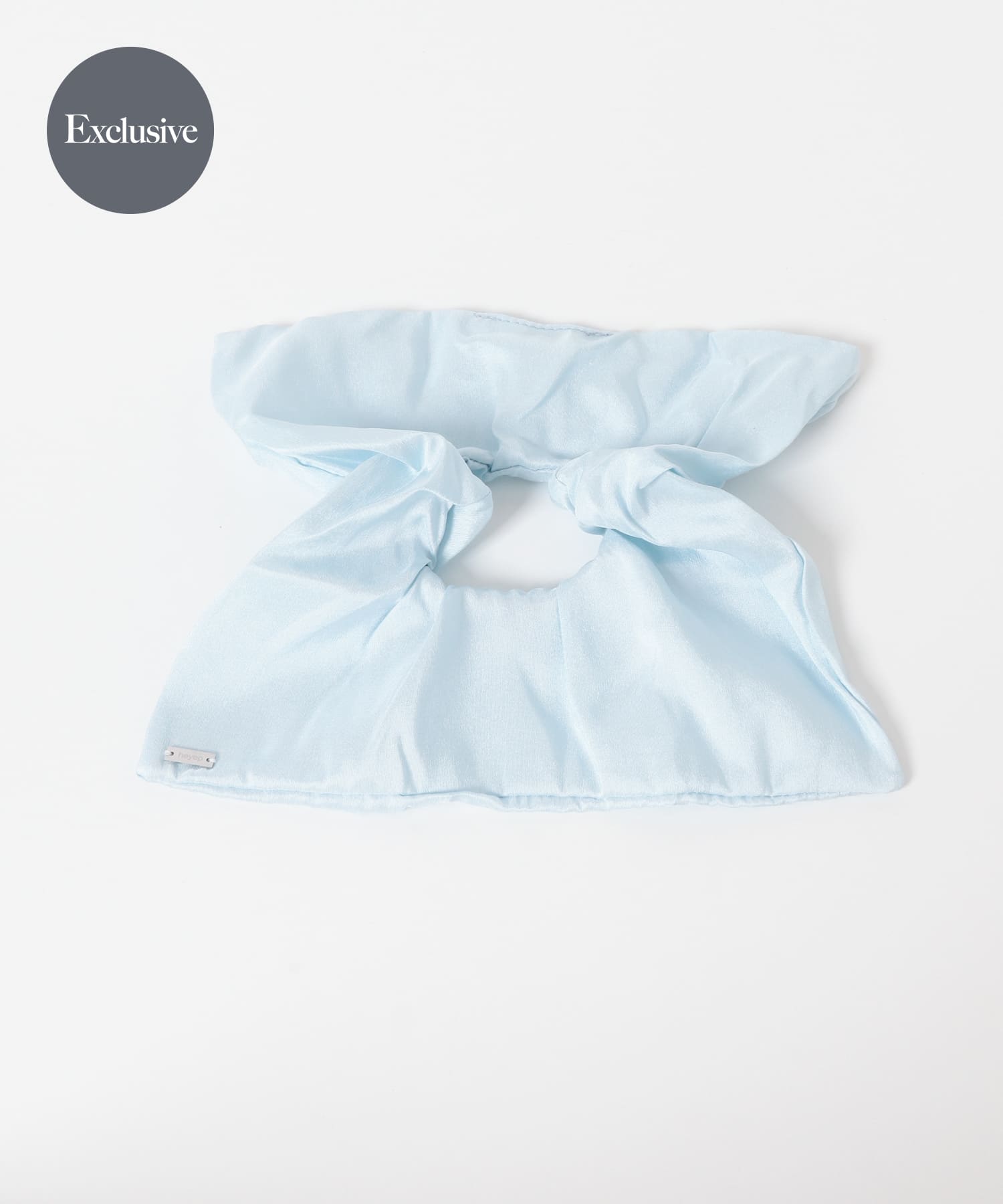 heyep　Silk Square Medium Scrunchie 別注BLUE -0