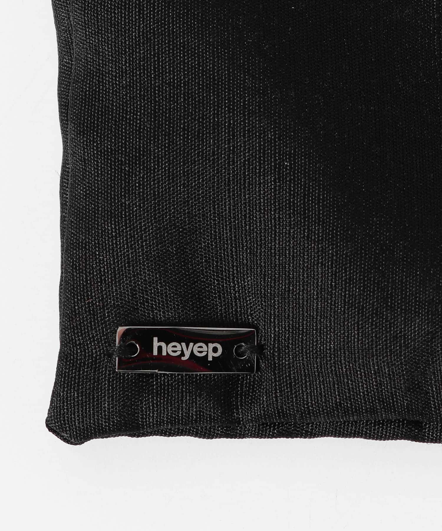 heyep　Silk Square Medium Scrunchie BLACK -0