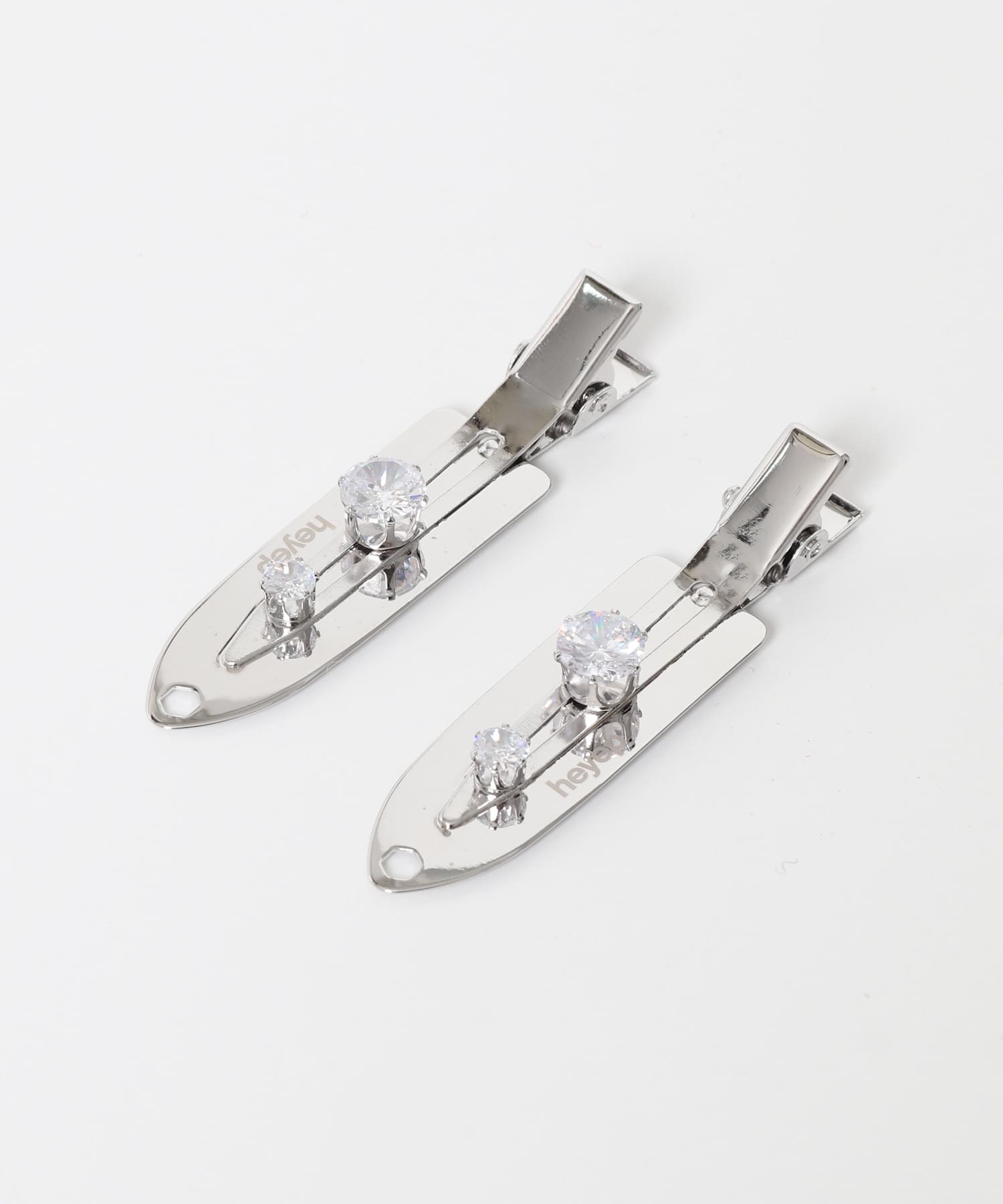 heyep　RhinestoneFlatHairClip2P