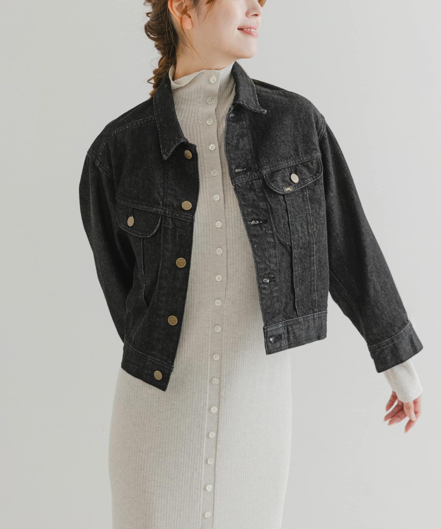 『別注』Lee101 ×ROSSO　 SHORT JACKET BLKONEWASH Short