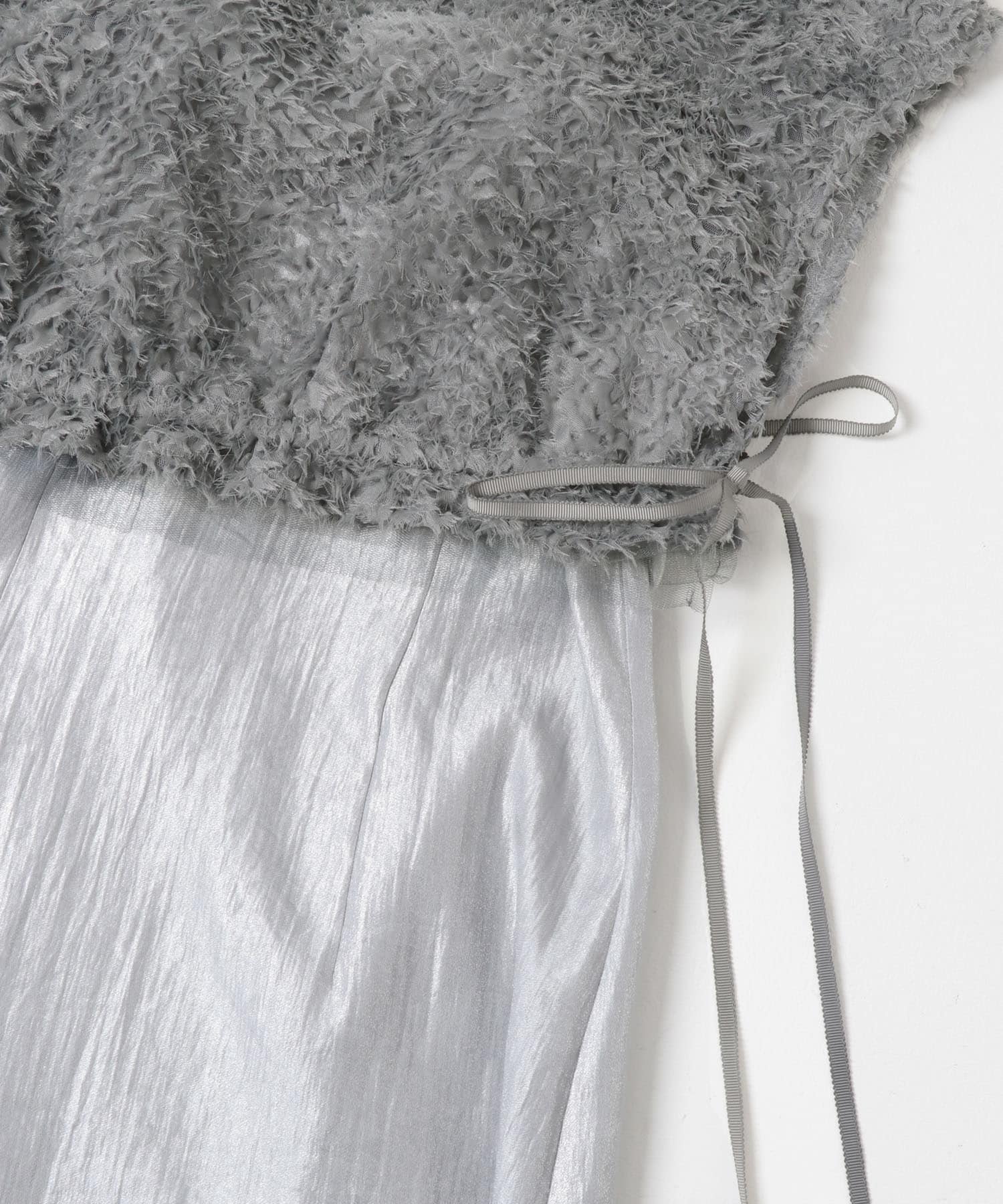 kaene　チュールボレロハイウエストドレス bluegray 36
