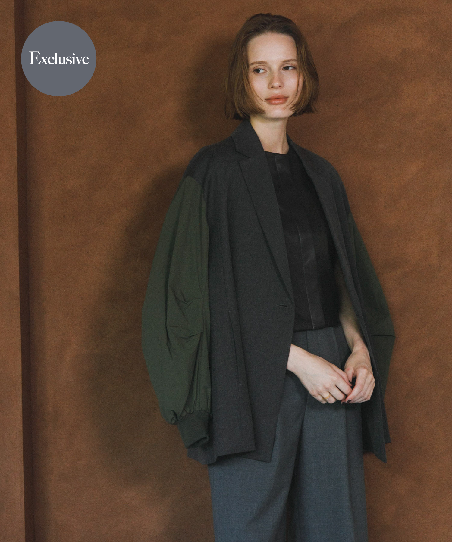 『別注』CHIGNON×ROSSO　袖ドッキングフォルムジャケット