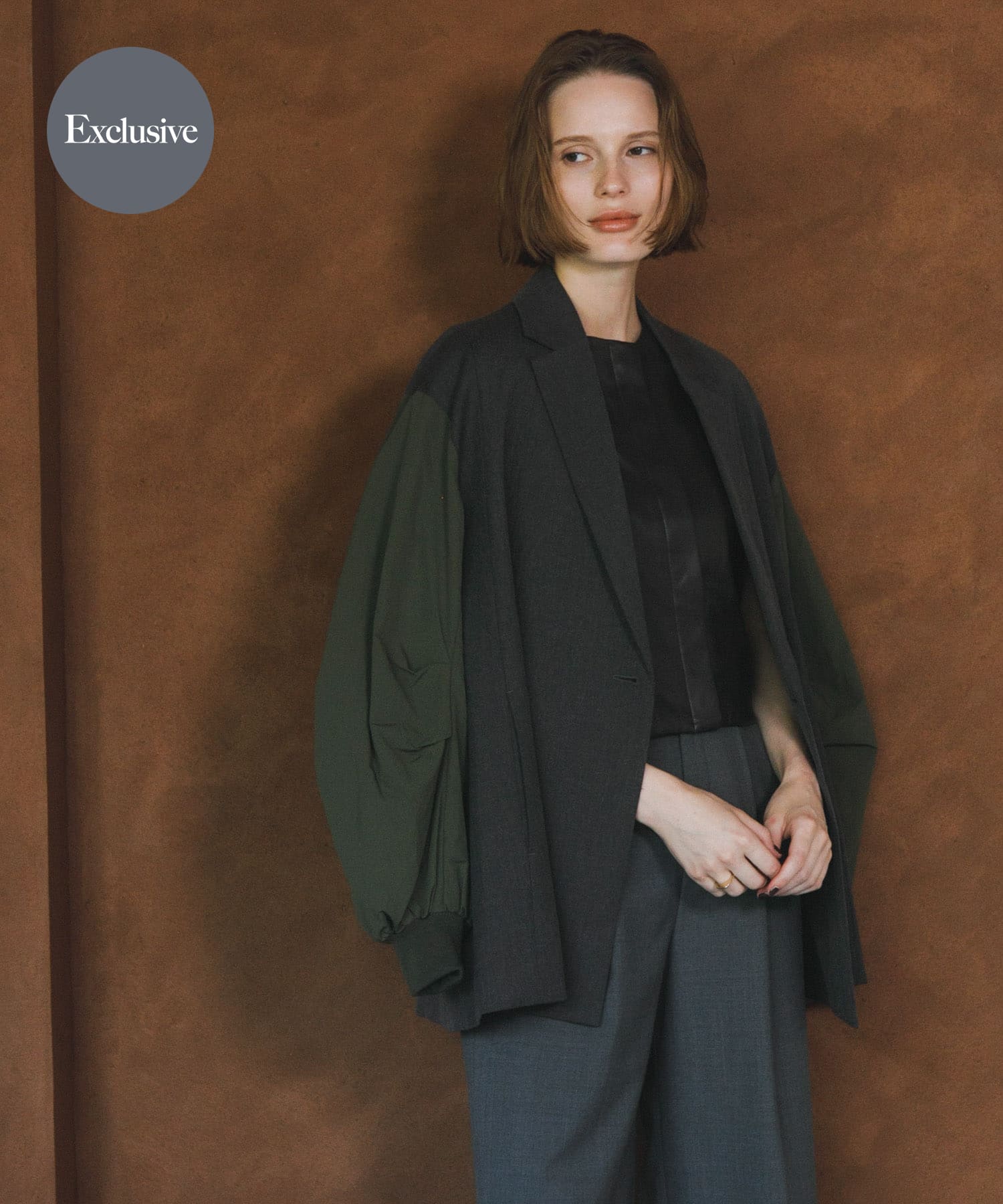 『別注』CHIGNON×ROSSO　袖ドッキングフォルムジャケット