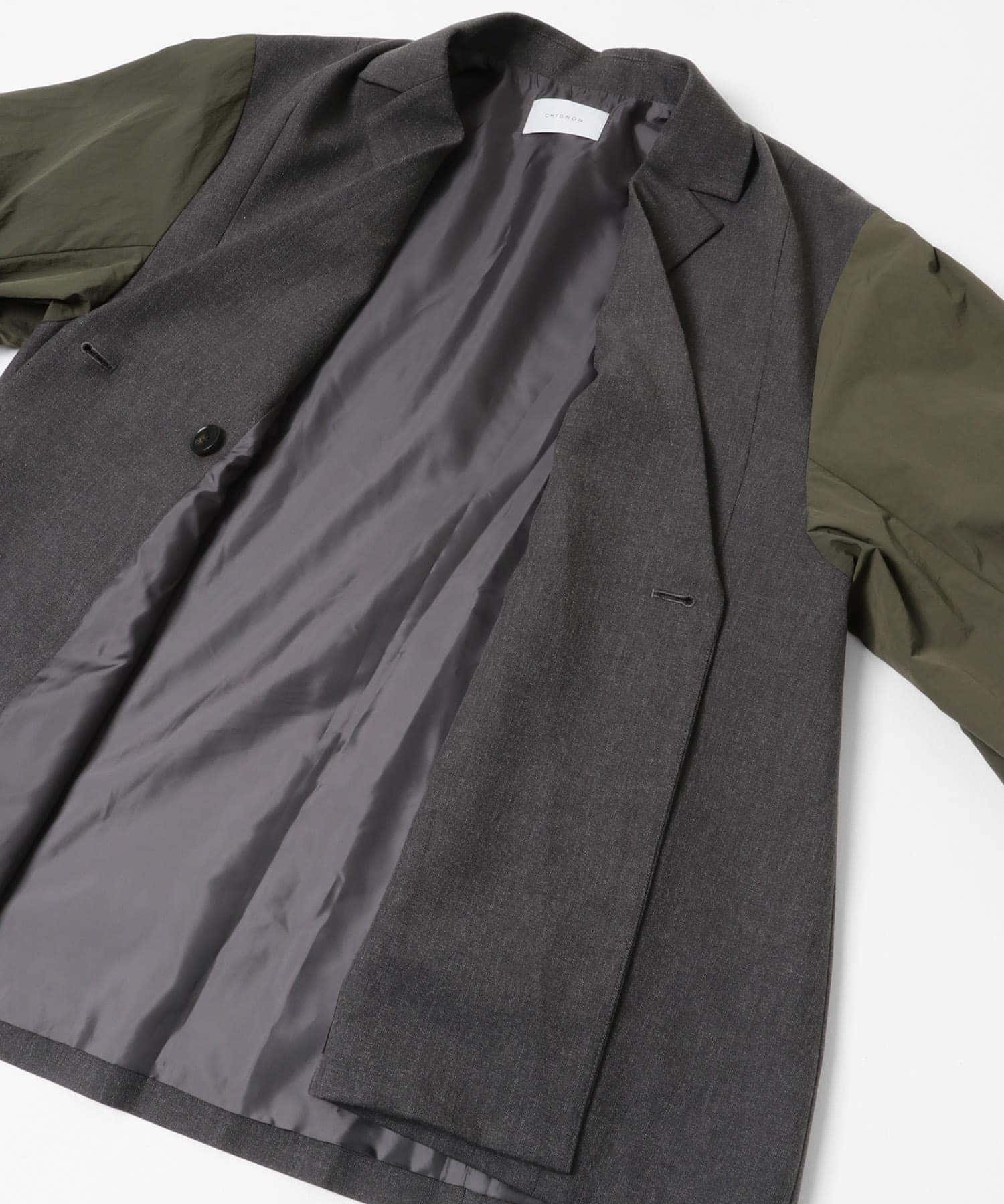 『別注』CHIGNON×ROSSO　袖ドッキングフォルムジャケット CHARCOAL FREE