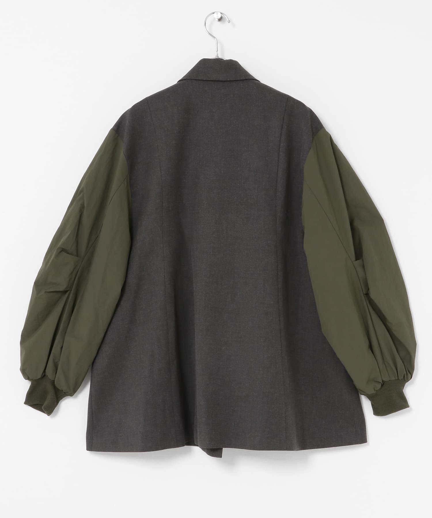 『別注』CHIGNON×ROSSO　袖ドッキングフォルムジャケット CHARCOAL FREE