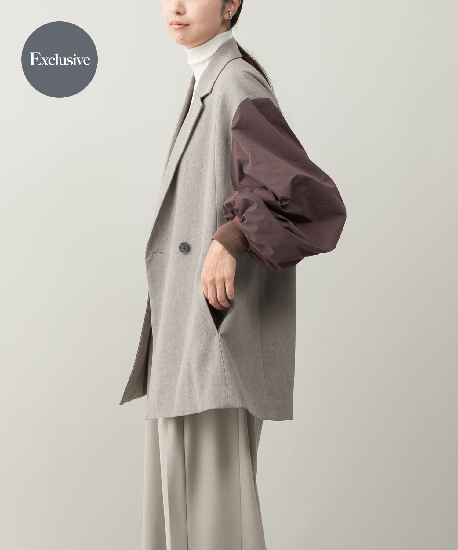 『別注』CHIGNON×ROSSO 袖ドッキングフォルムジャケット