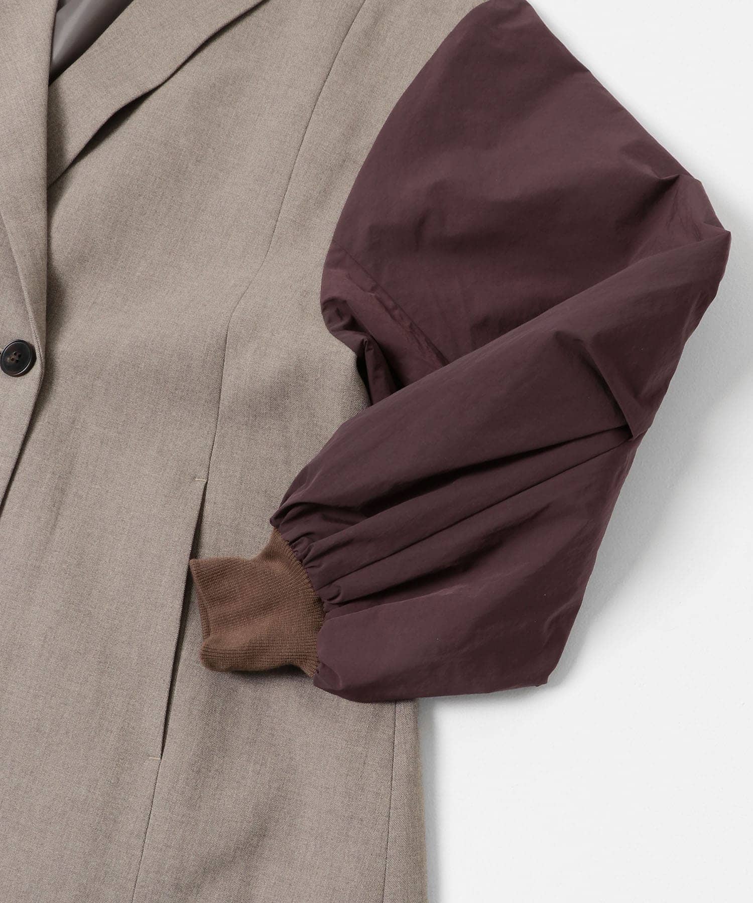 『別注』CHIGNON×ROSSO　袖ドッキングフォルムジャケット G/BEIGE FREE