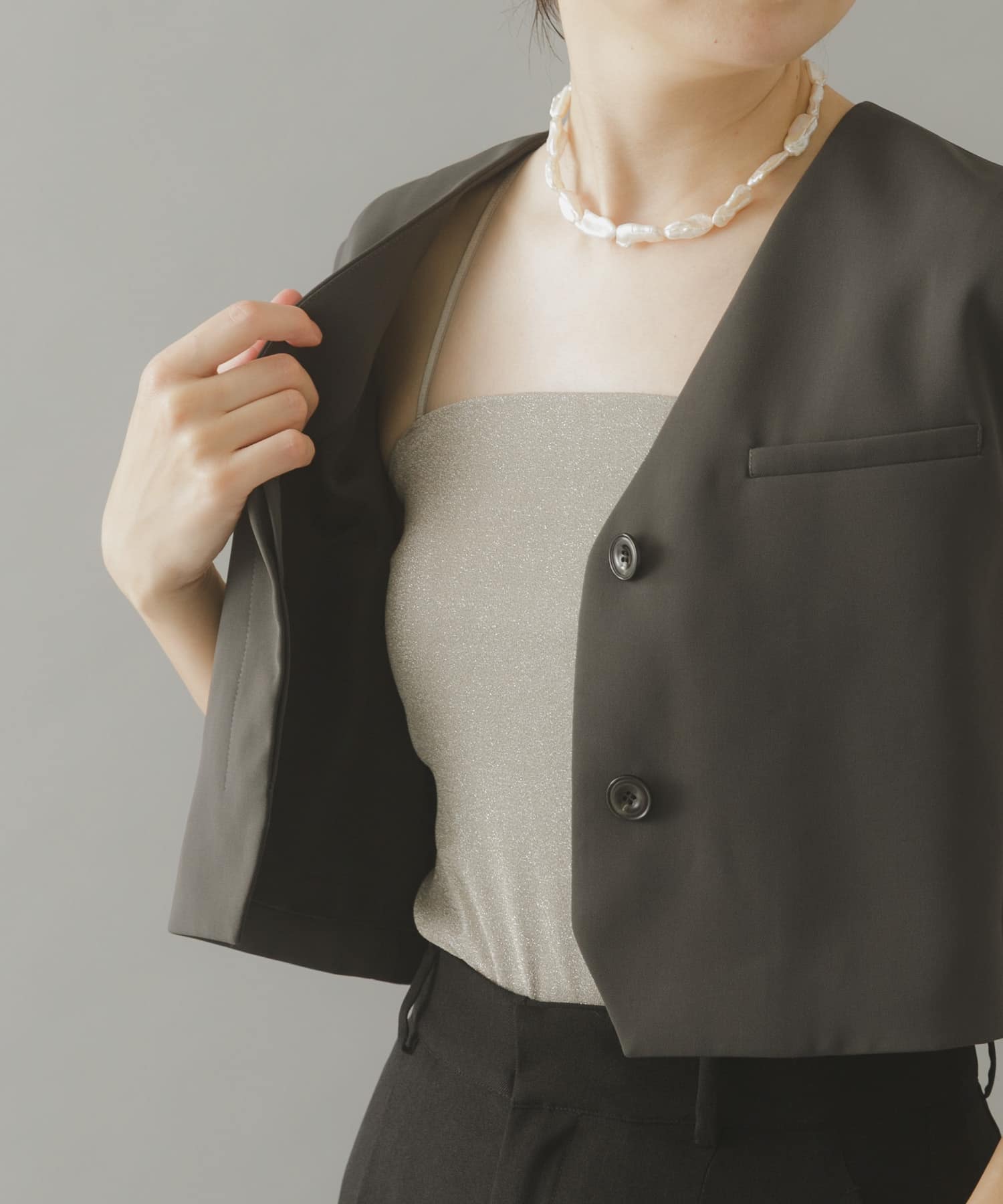 kaene　ラメベアトップキャミソール