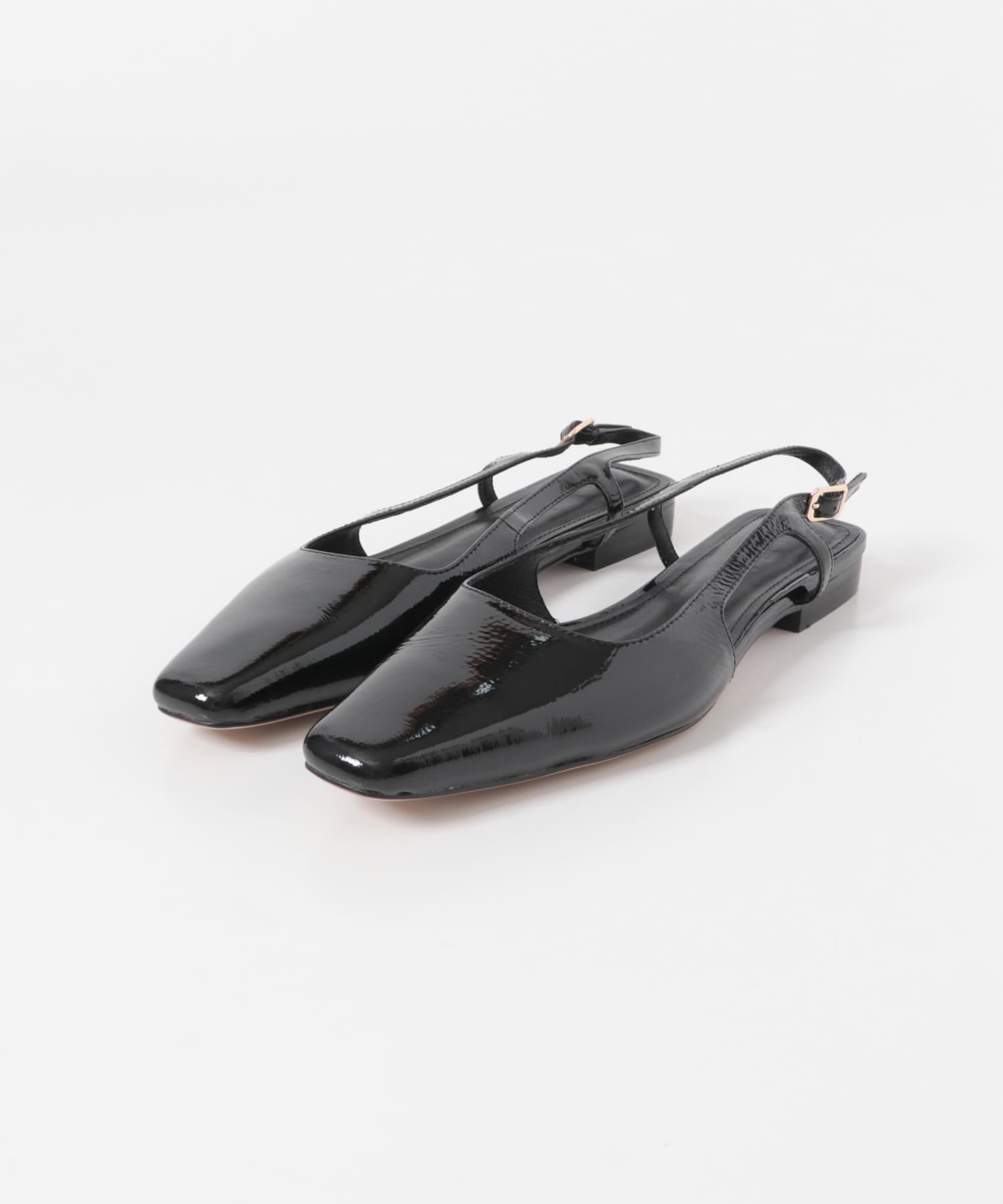 Mollini　エナメルフラットシューズ BLACK 36
