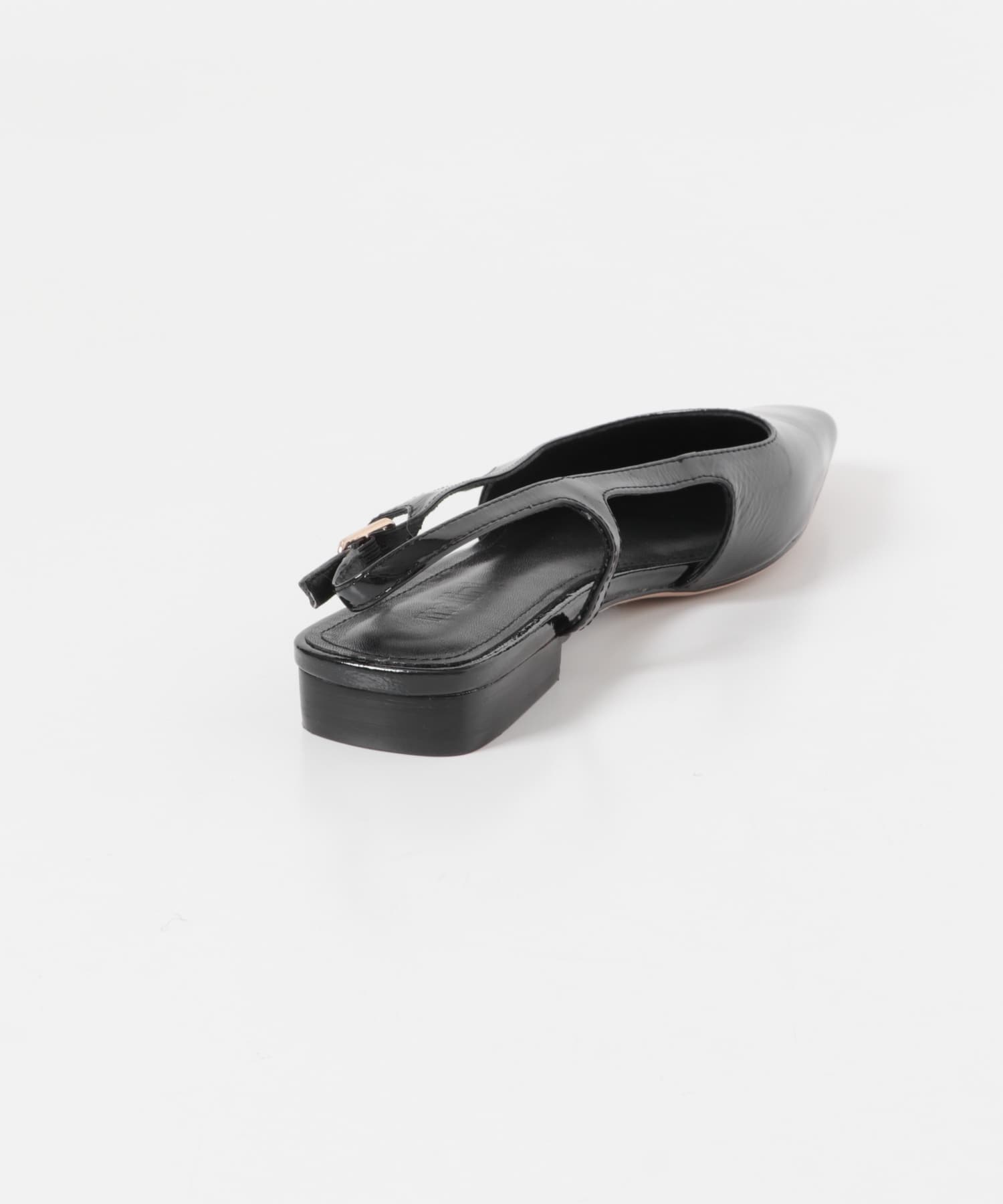 Mollini　エナメルフラットシューズ BLACK 36