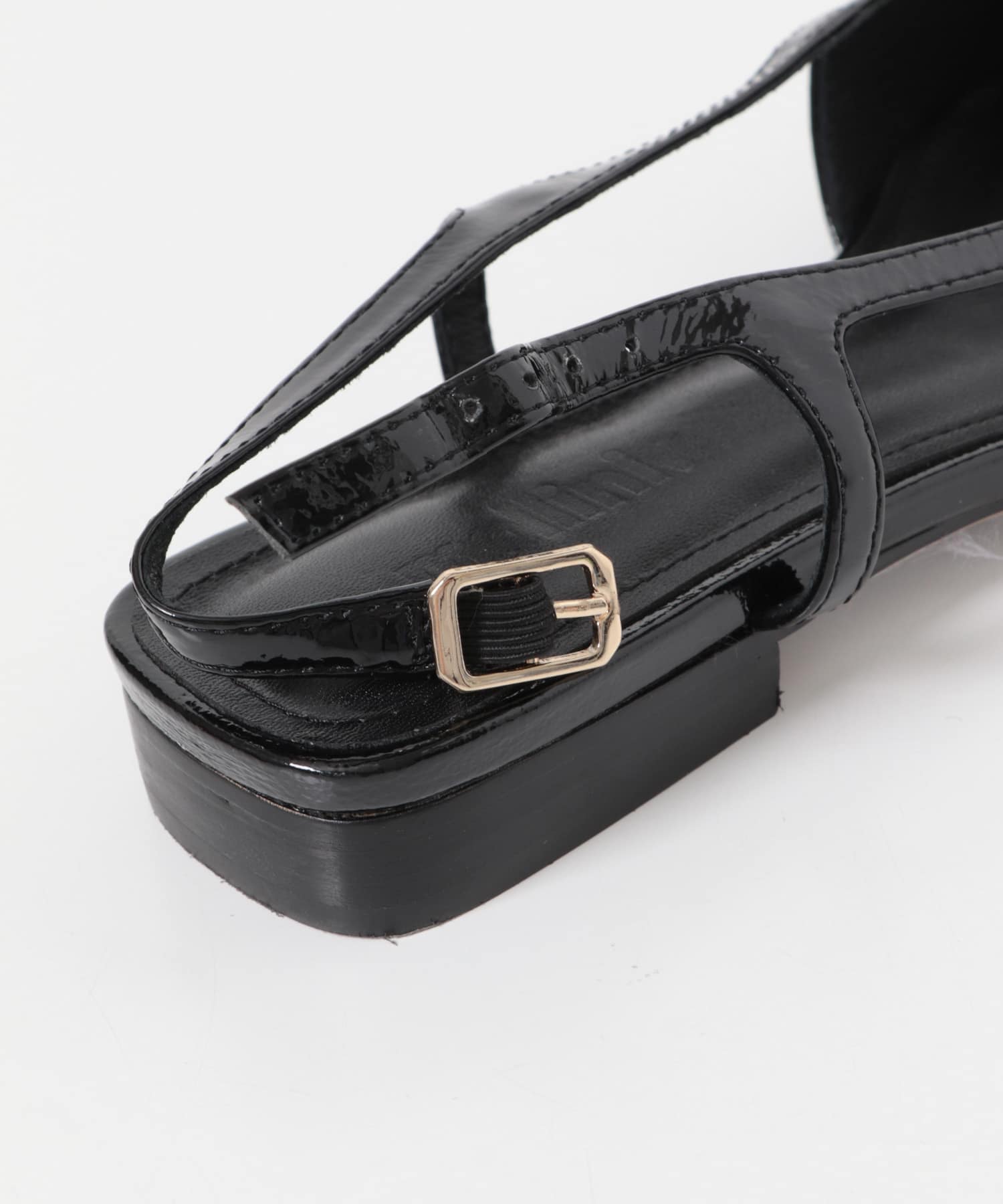 Mollini　エナメルフラットシューズ BLACK 36
