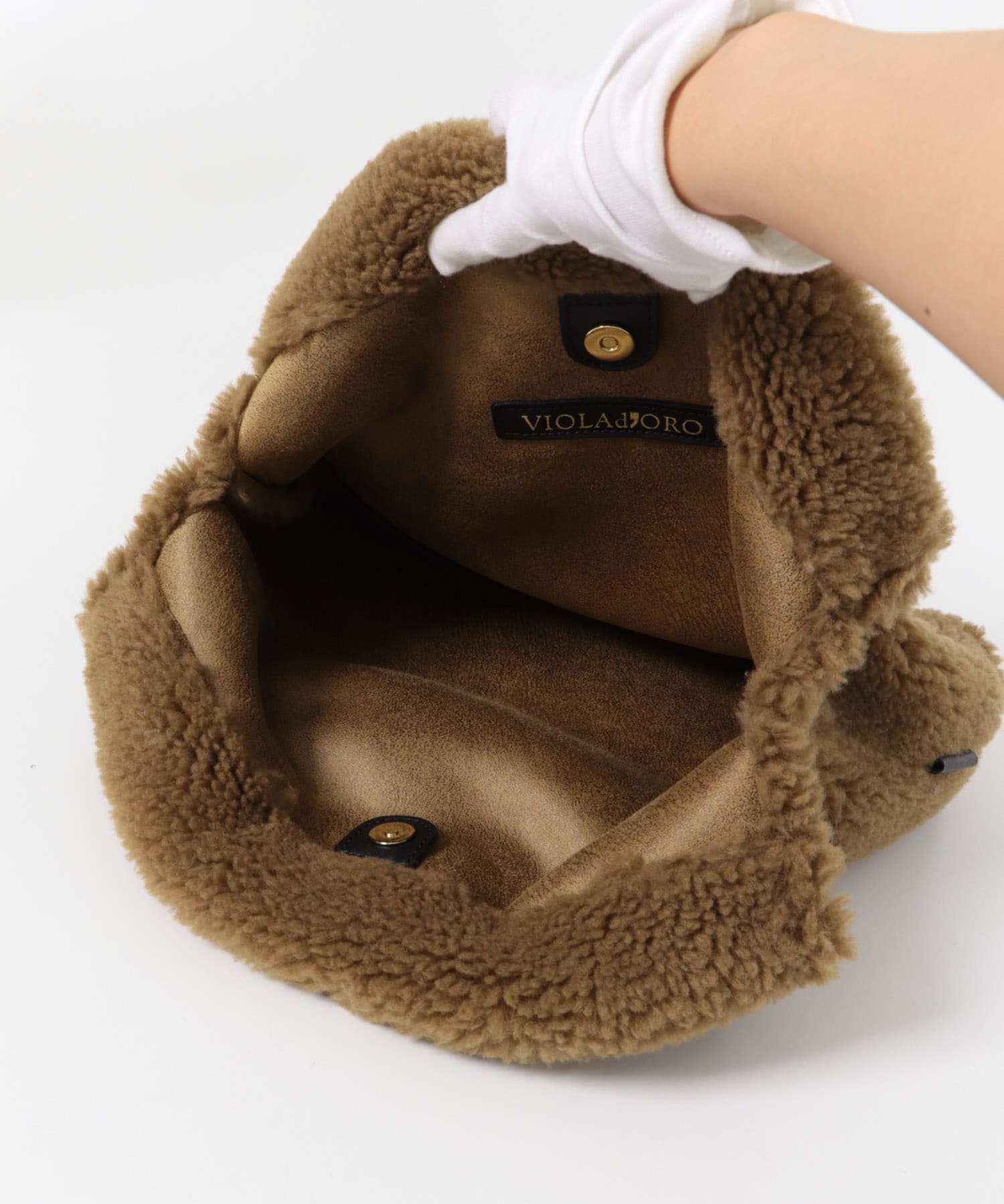 VIOLAd’ORO　エコファーショルダーS brown -
