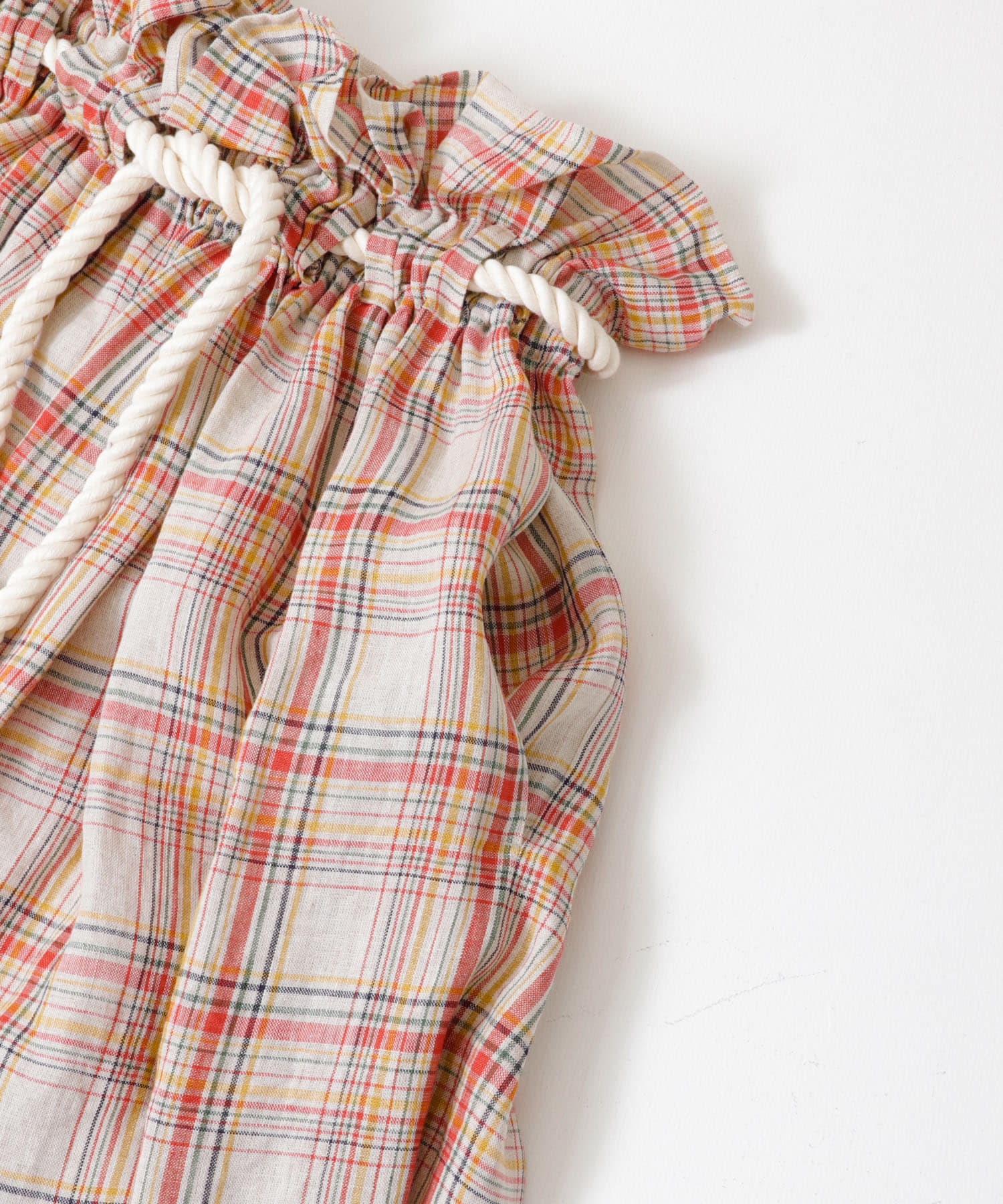 POSTELEGANT　LINEN CHECKSKIRT BEGORG S