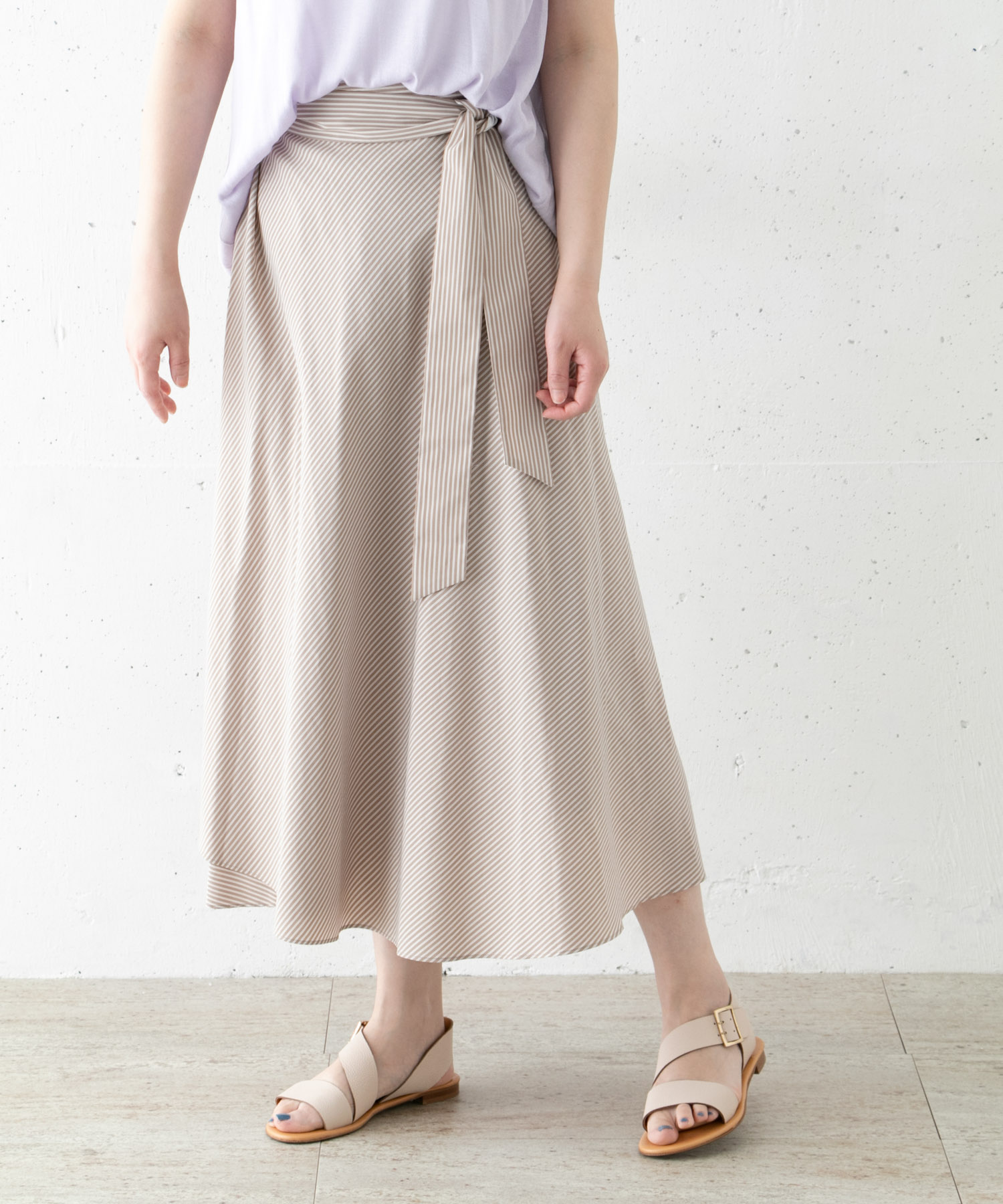 BEIGE,　LIBOI SKIRT 34 CAMEL 2