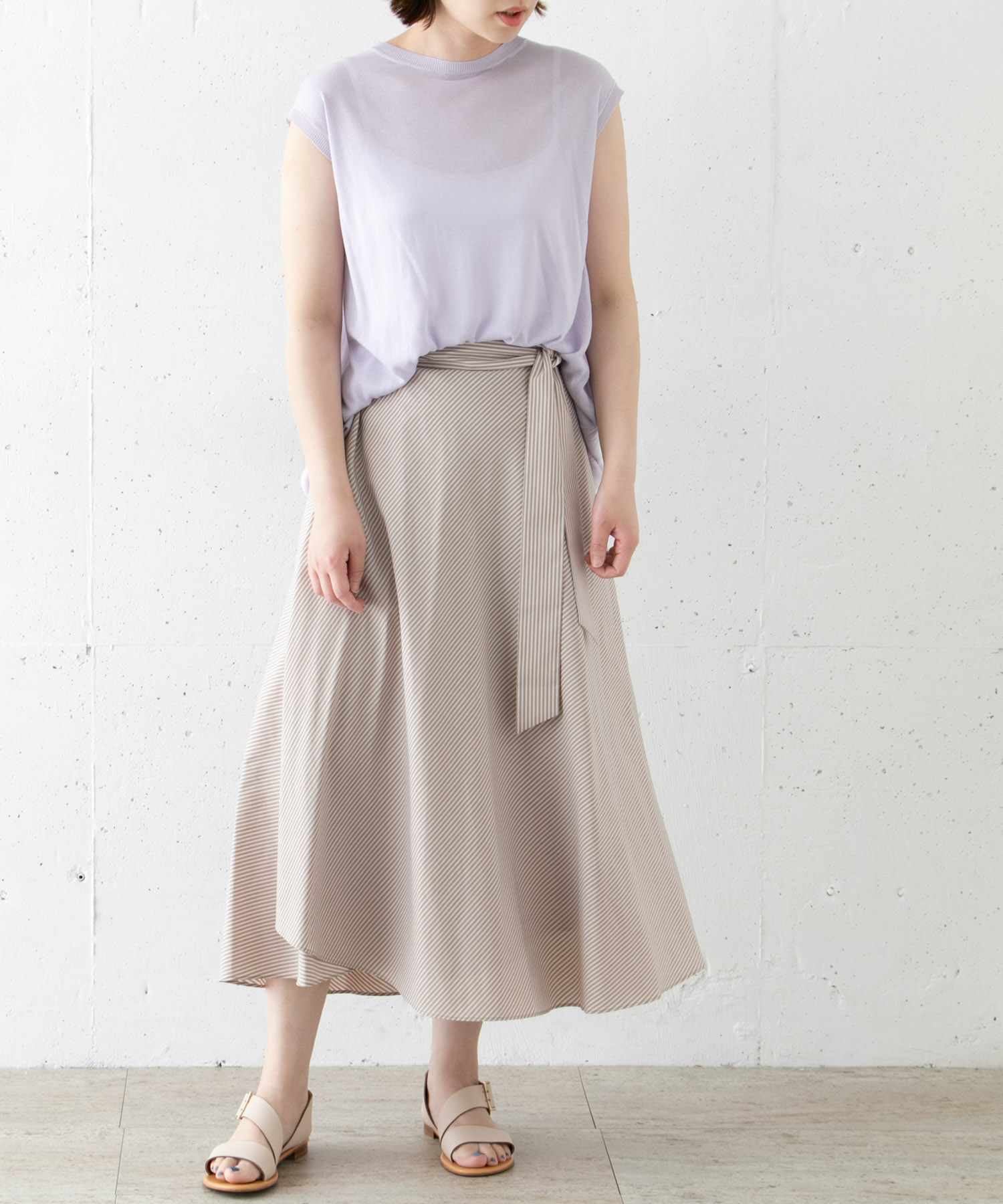 BEIGE,　LIBOI SKIRT 34 CAMEL 2