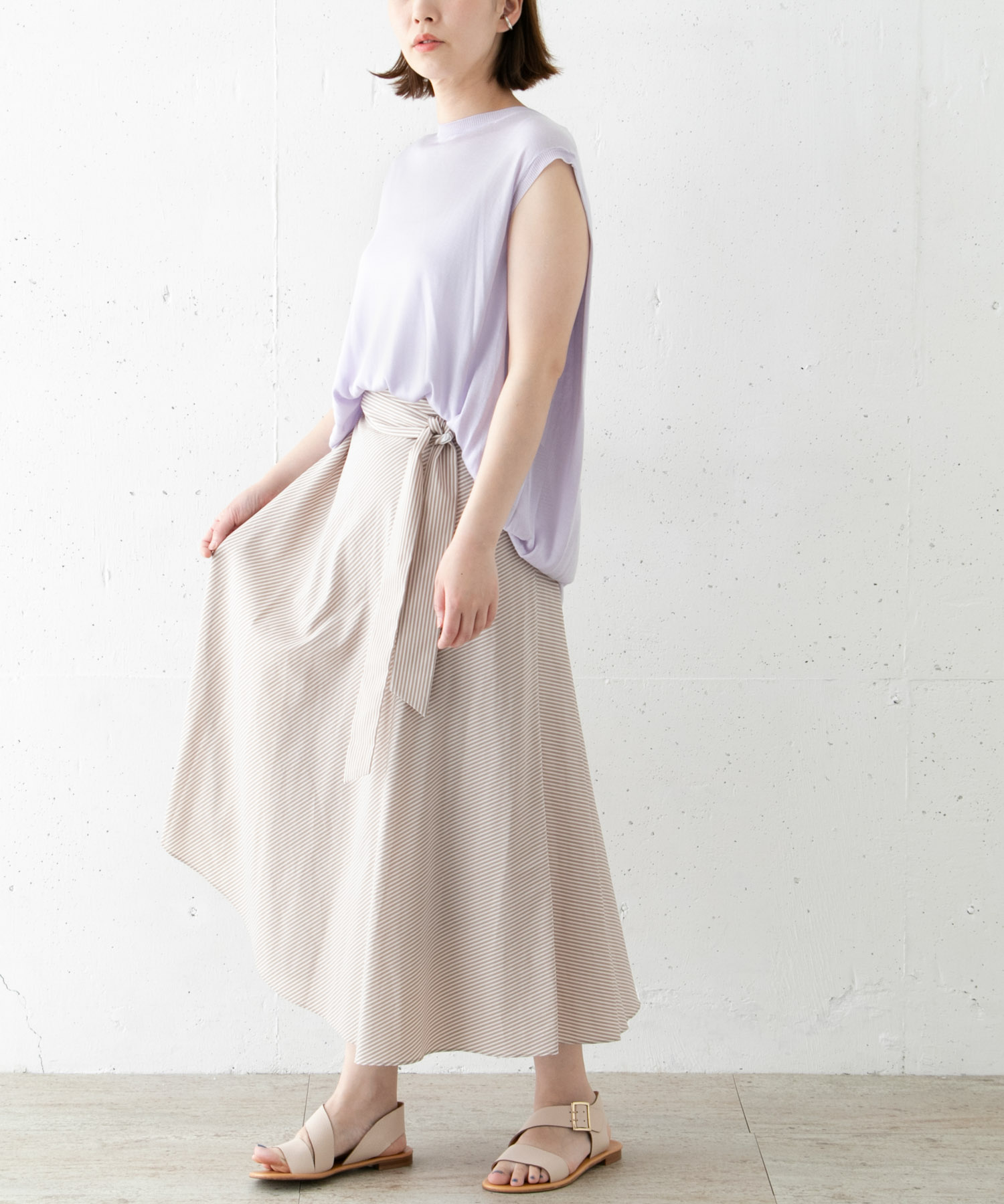 BEIGE,　LIBOI SKIRT 34 CAMEL 2