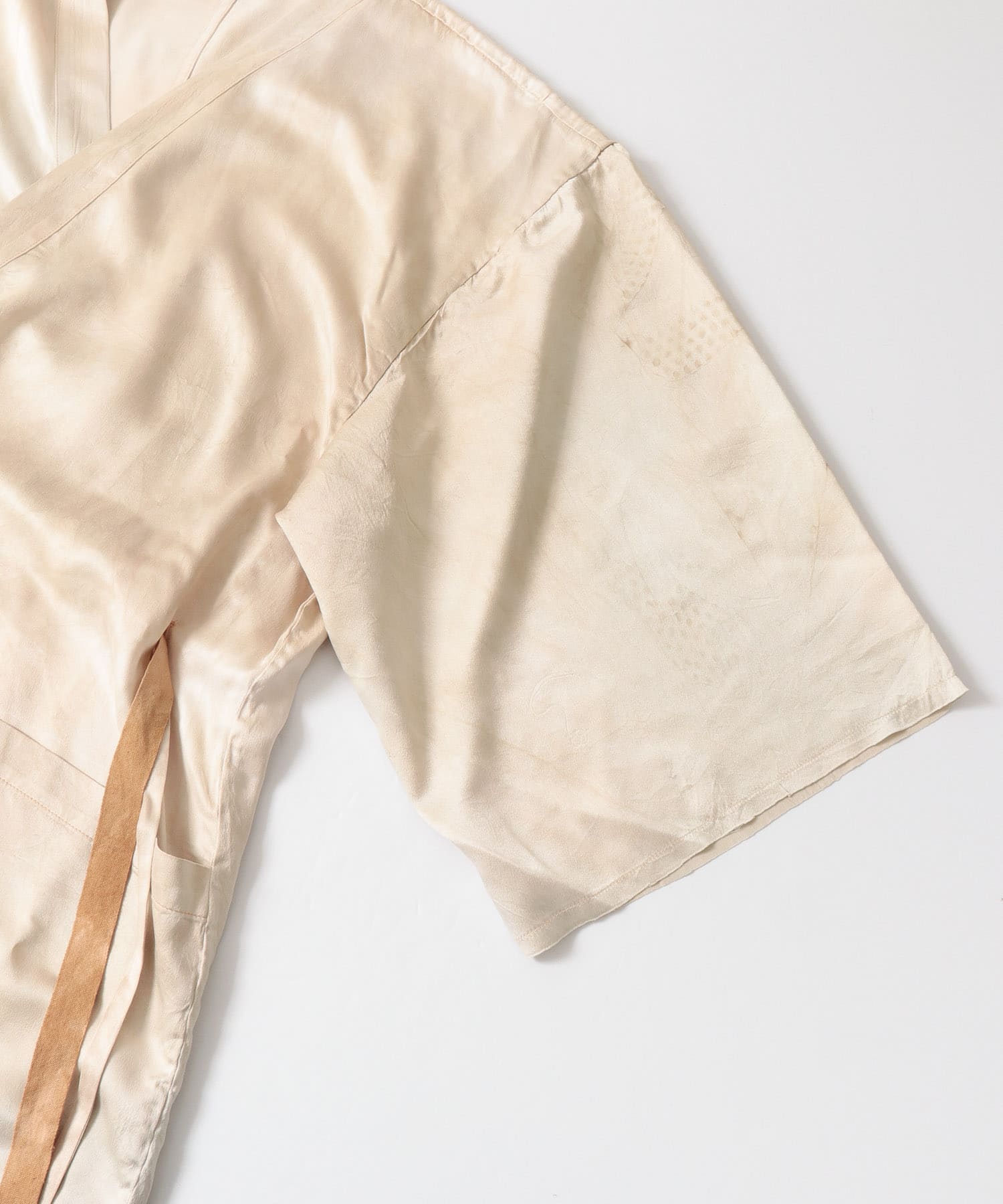 TANAKA　SILK KIMONO ROBE WHITE SAND S