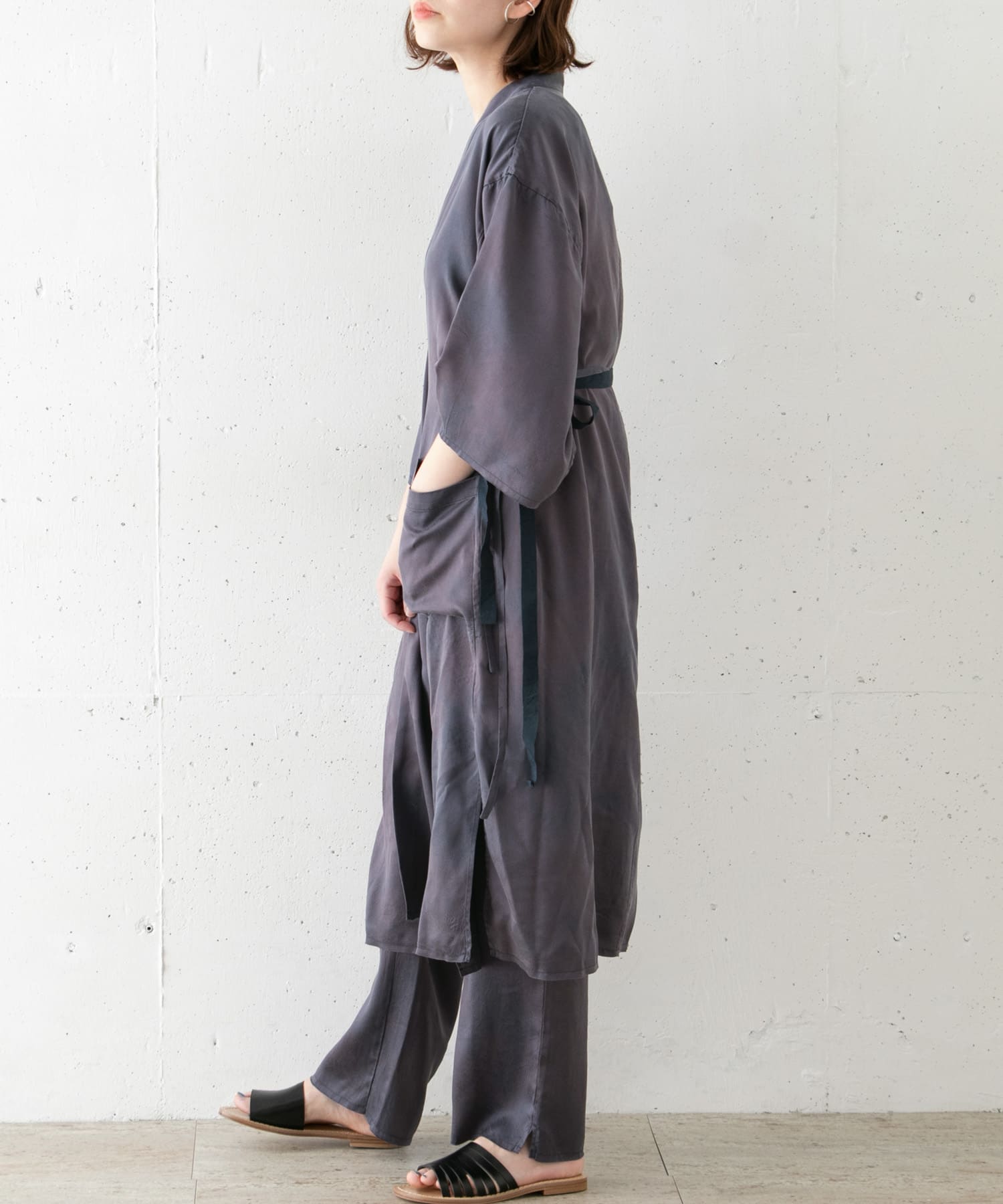 TANAKA　SILK KIMONO ROBE MIDNIGHT S