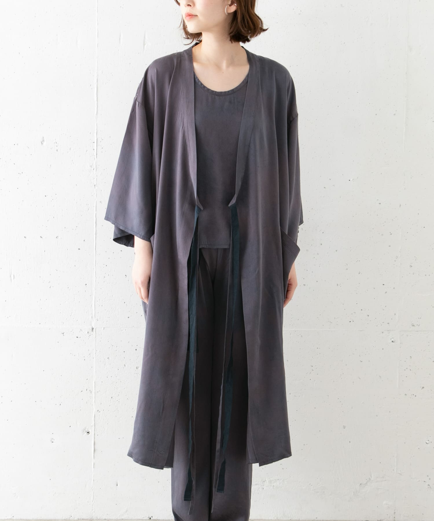TANAKA　SILK KIMONO ROBE MIDNIGHT S