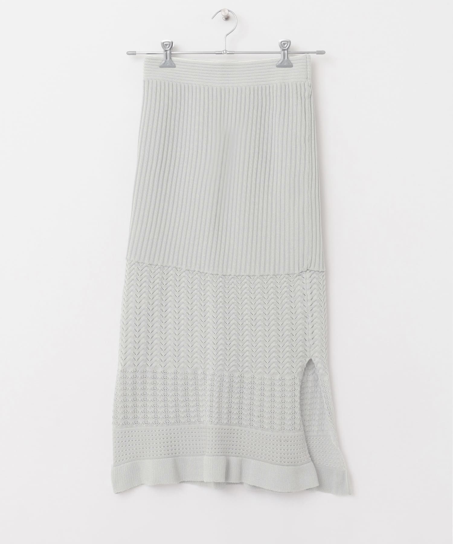 TRICOTE　PATTERN SKIRT LGRAY FREE