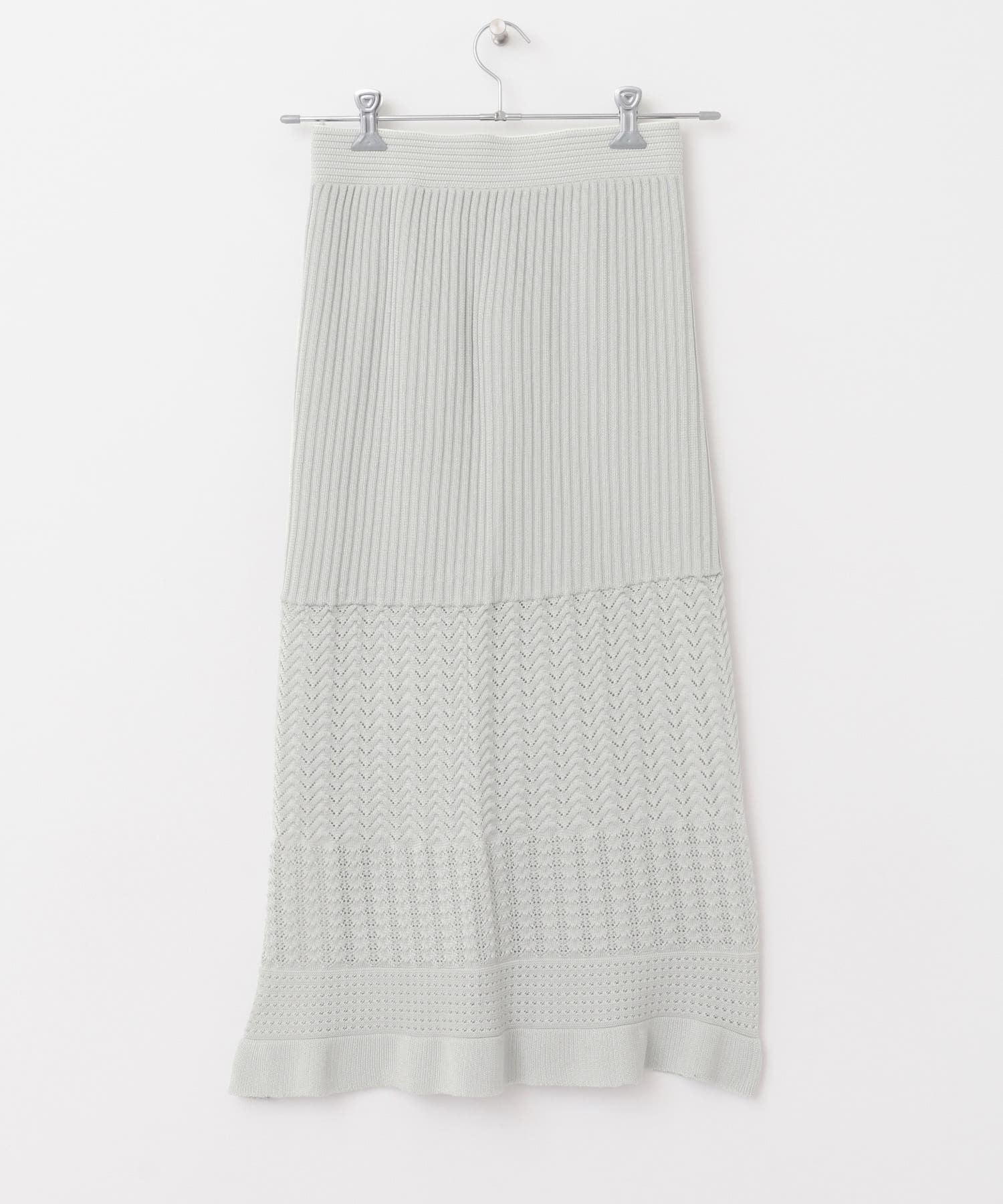 TRICOTE　PATTERN SKIRT LGRAY FREE