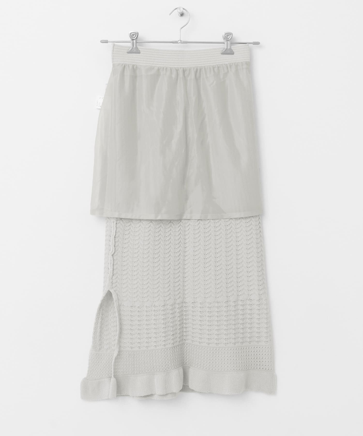 TRICOTE　PATTERN SKIRT LGRAY FREE