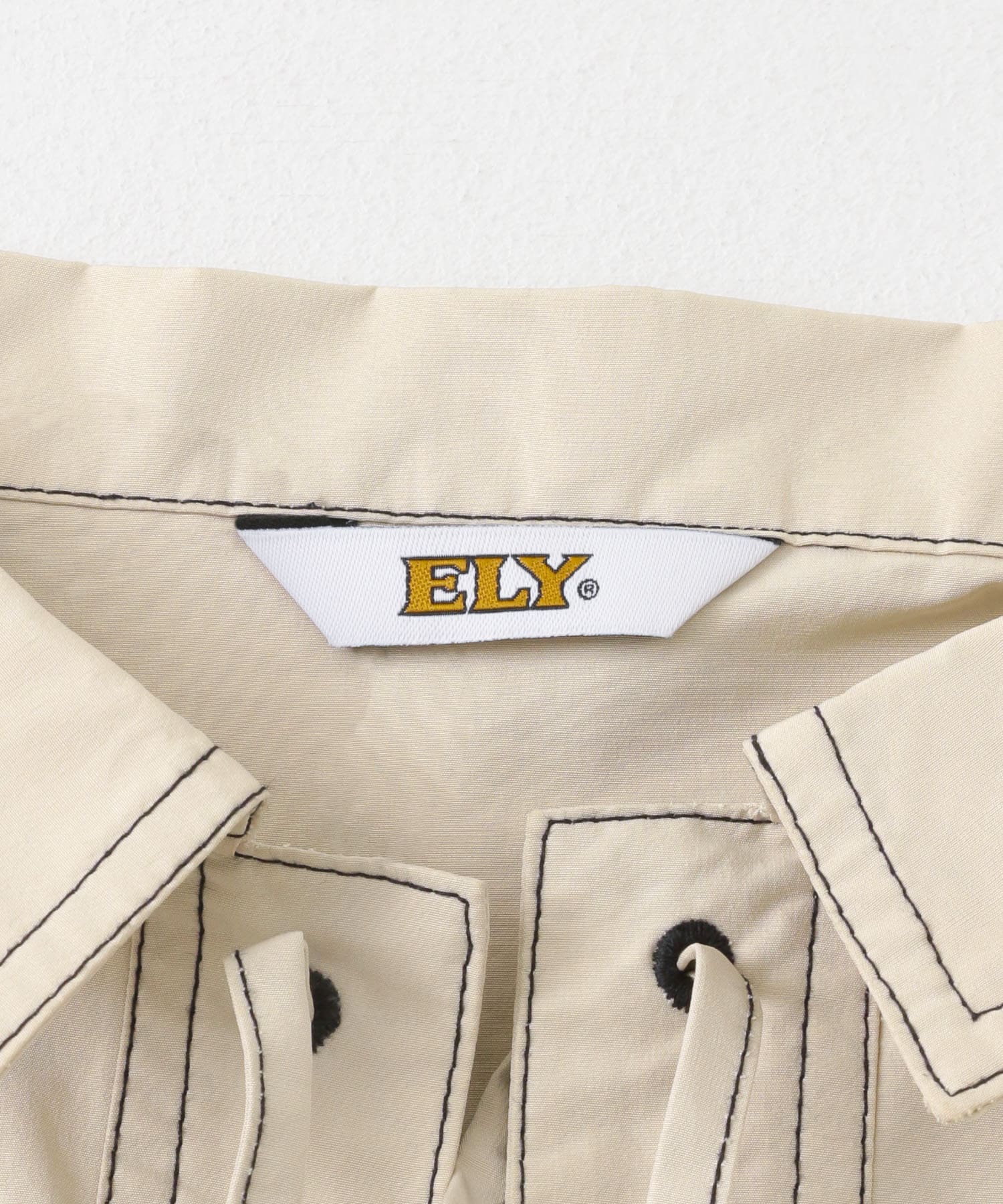 ELY　LACEUP A-LINE ONEPIECE BEIGE FREE